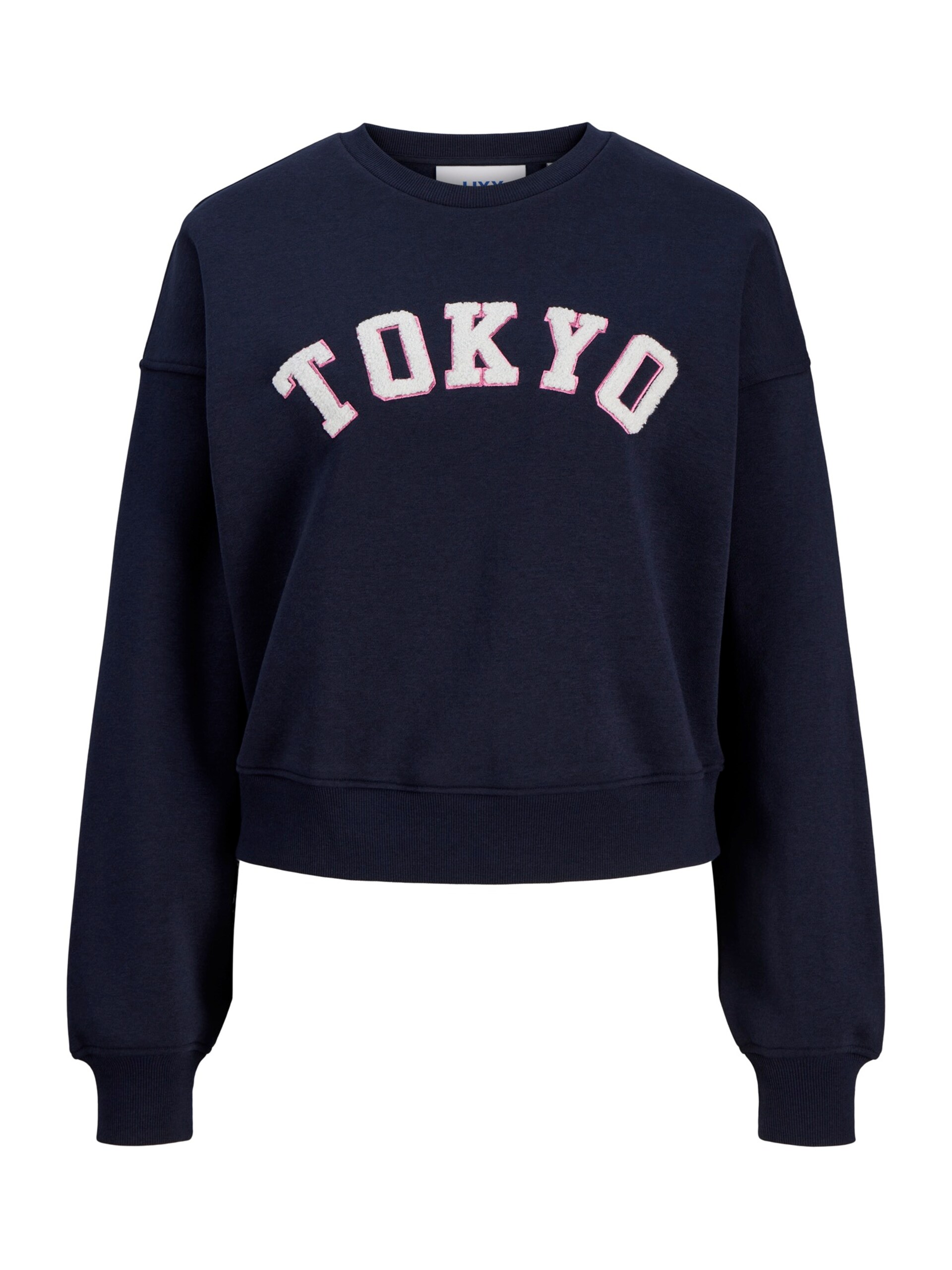JJXX Sweatshirt 'JXTATUM' nattblå / ljusrosa dam