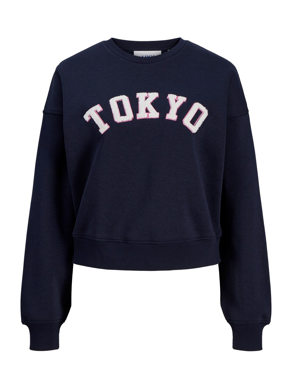 Sweatshirt 'JXTATUM' nattblå / ljusrosa