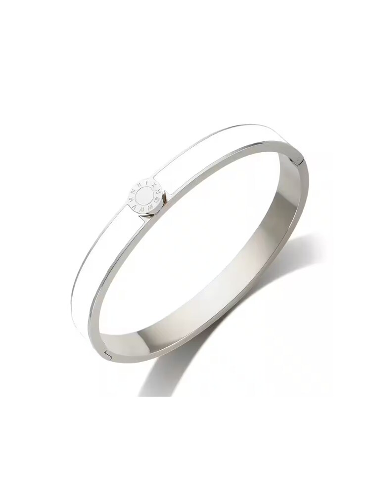 ROUGEMONT Jewellery Armband 'Emaillierter Armreif 18cm' Damen Größe 18 cm silber