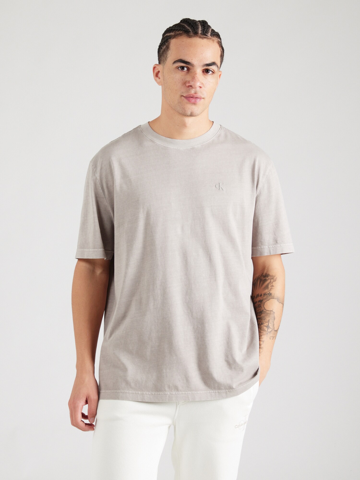 Calvin Klein Jeans Póló  szürke / greige / világosszürke termék 2. képe