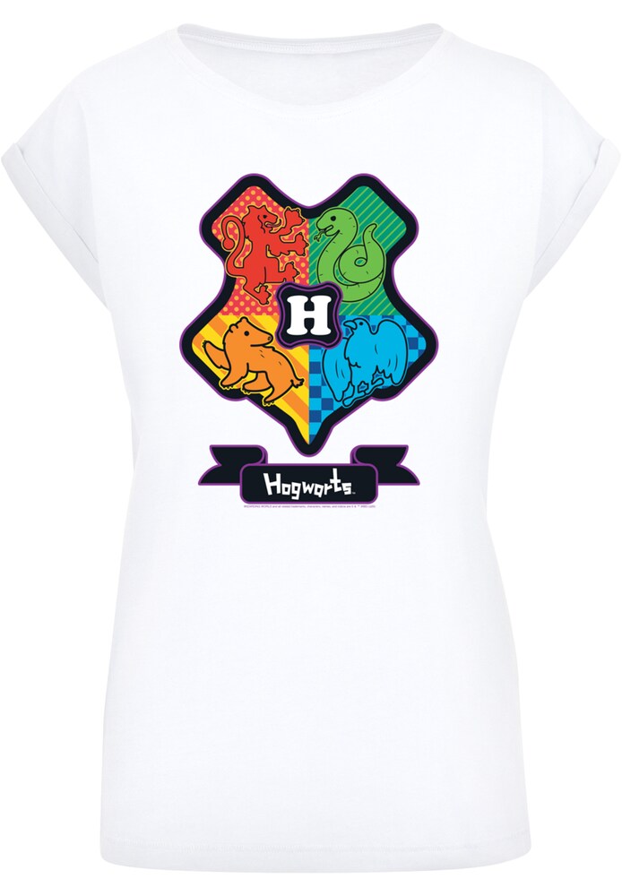 F4NT4STIC T-Shirt 'Harry Potter Hogwarts' Damen Größe S blau / grün / orange / weiß