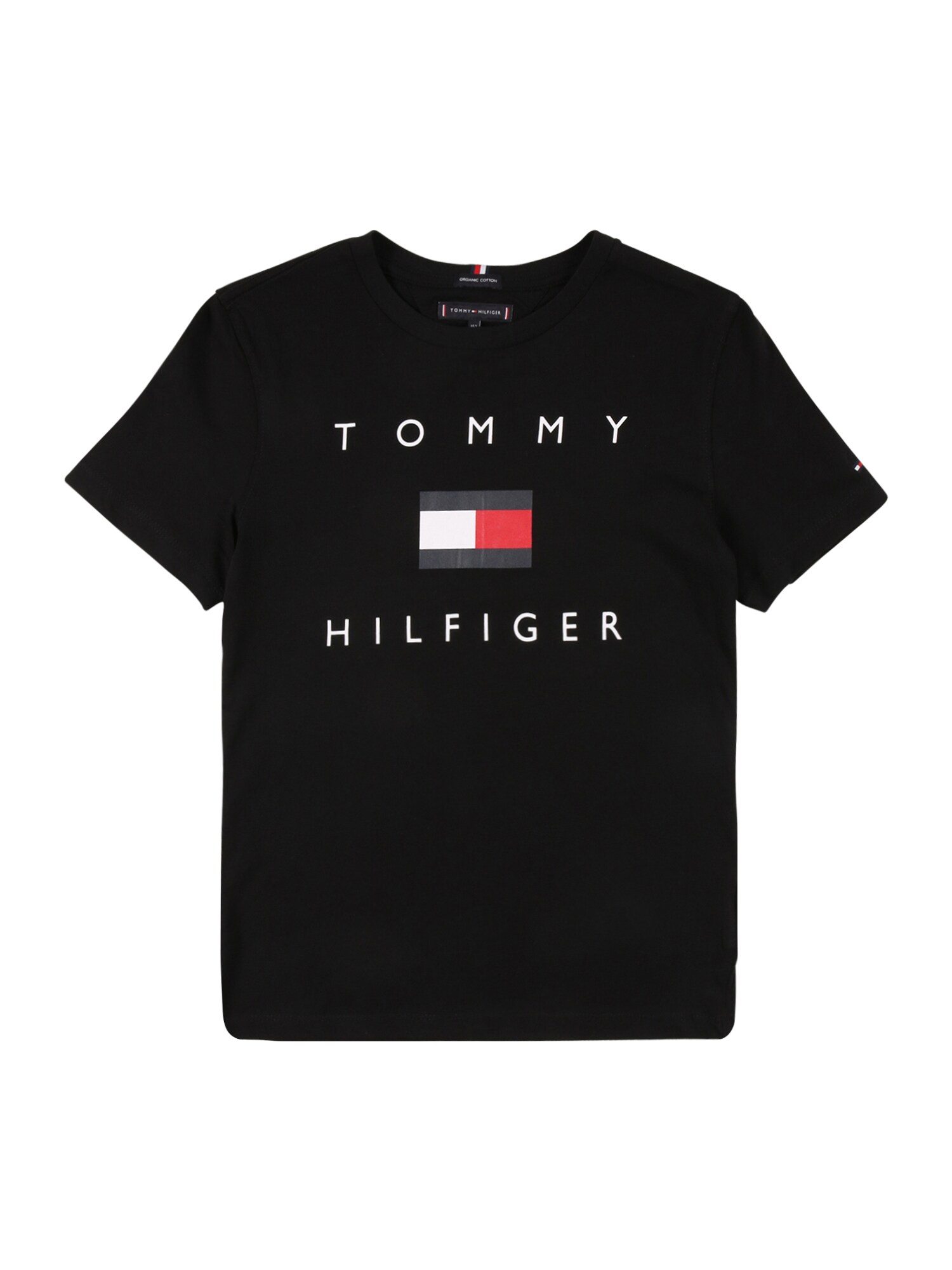 TOMMY HILFIGER Marškinėliai  juoda / balta / raudona / tamsiai mėlyna jūros spalva