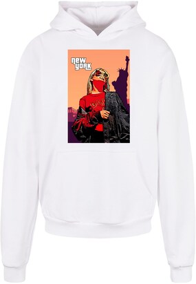 Merchcode Sweatshirt ‘Grand New York’ Braam / Lichtoranje / Rood / Wit