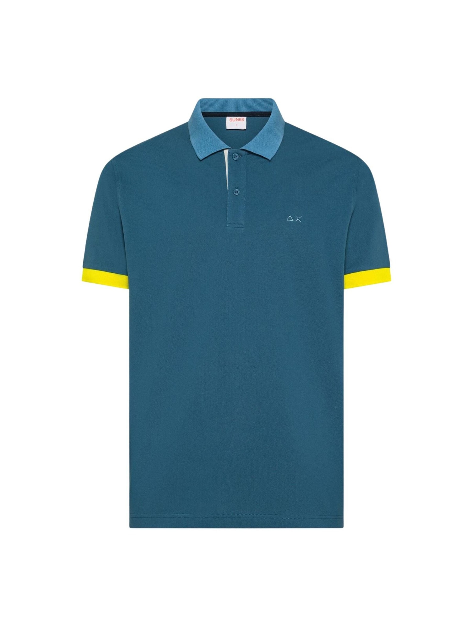 SUN68 Camiseta 'SUN68 POLO 3 COLOR WAY S/S POLO'  azul paloma