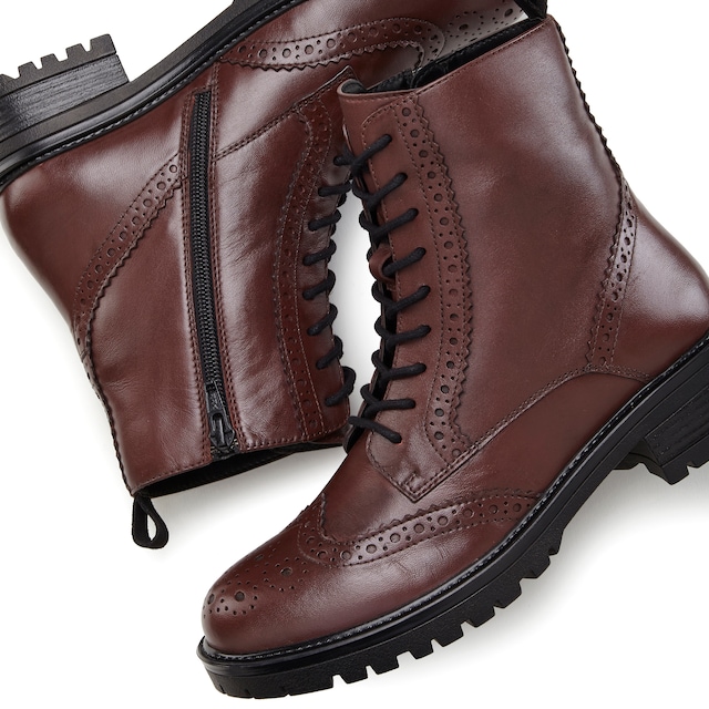 LASCANA, Šnurovacie členkové čižmy, Červená, Obrázok 1 z 3