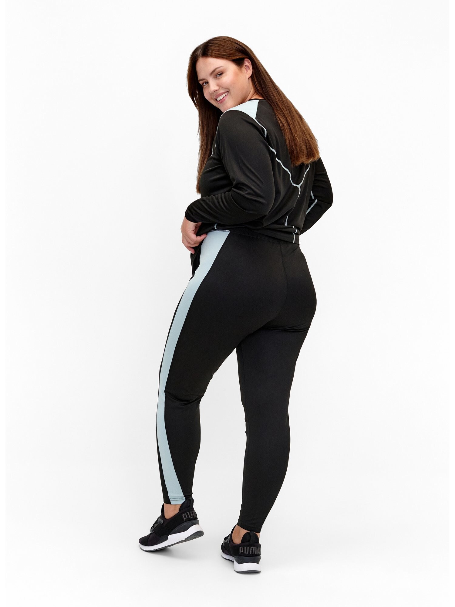 Active by Zizzi Sport alsónadrágok 'Ashow'  világoskék / fekete termék 2. képe