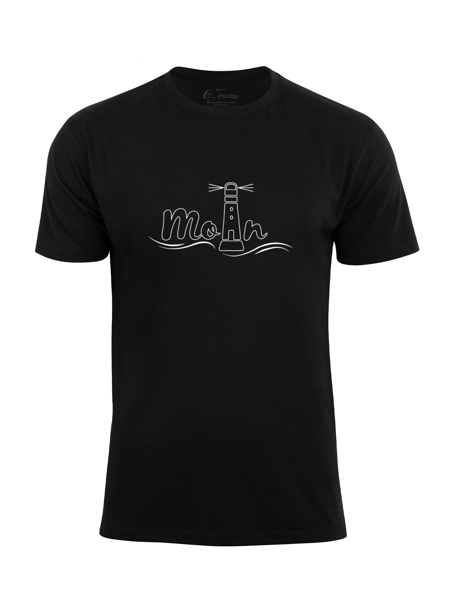 Cotton Prime Camiseta 'Moin'  negro / blanco