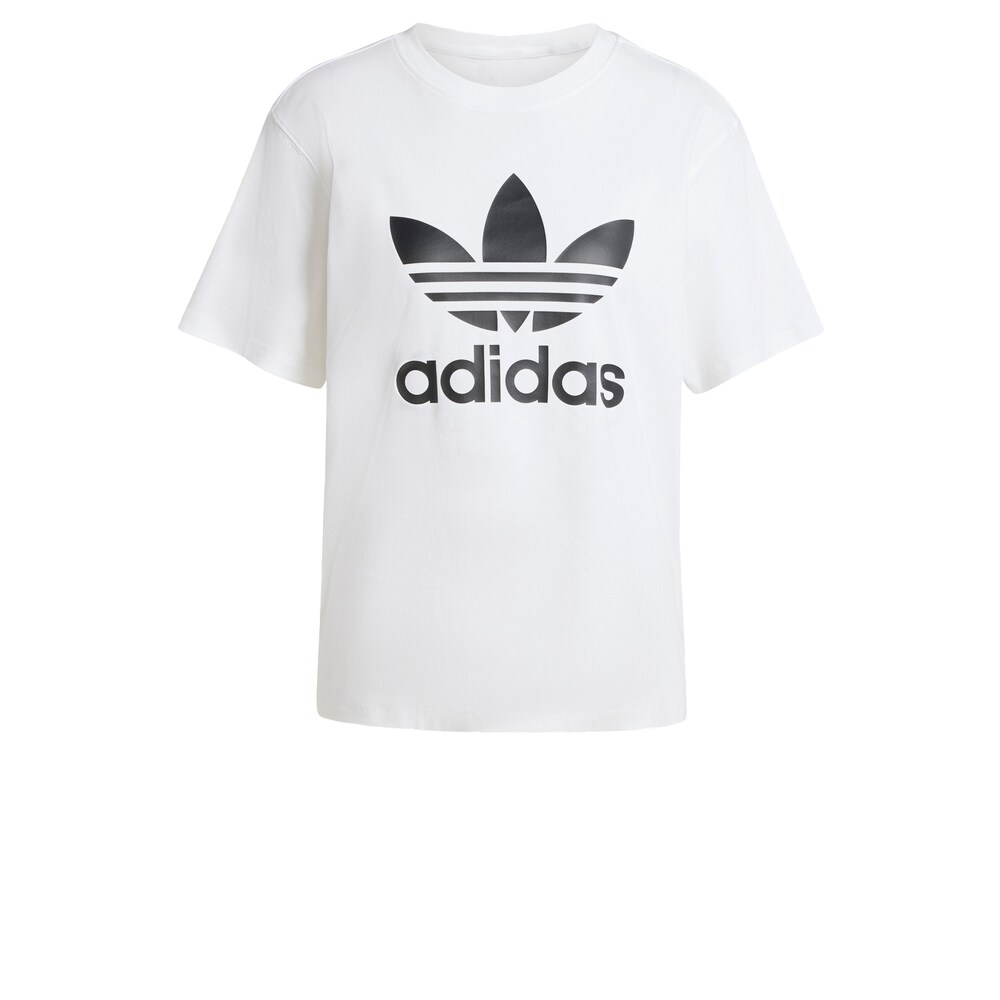 ADIDAS ORIGINALS T-Shirt 'Trefoil' Damen Größe XXXS/XXS schwarz / weiß