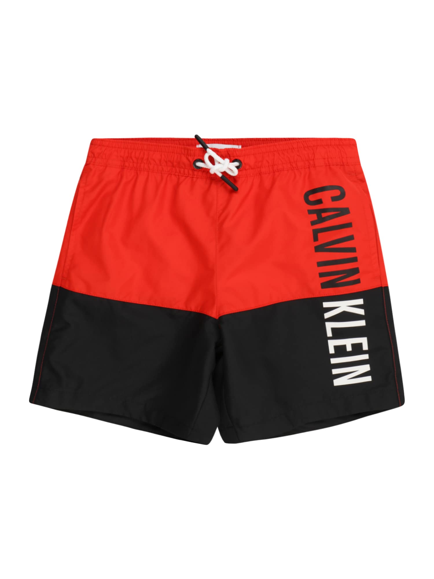 Calvin Klein Swimwear Plavecké šortky  červená / čierna / biela