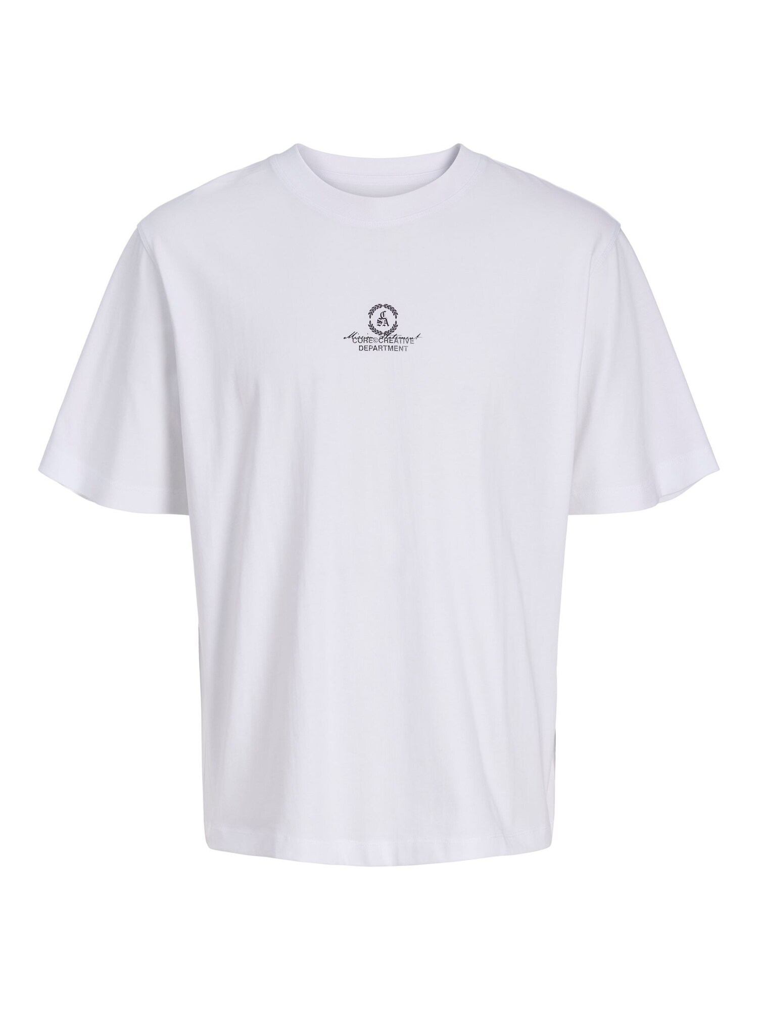JACK &amp; JONES Camiseta  negro / blanco