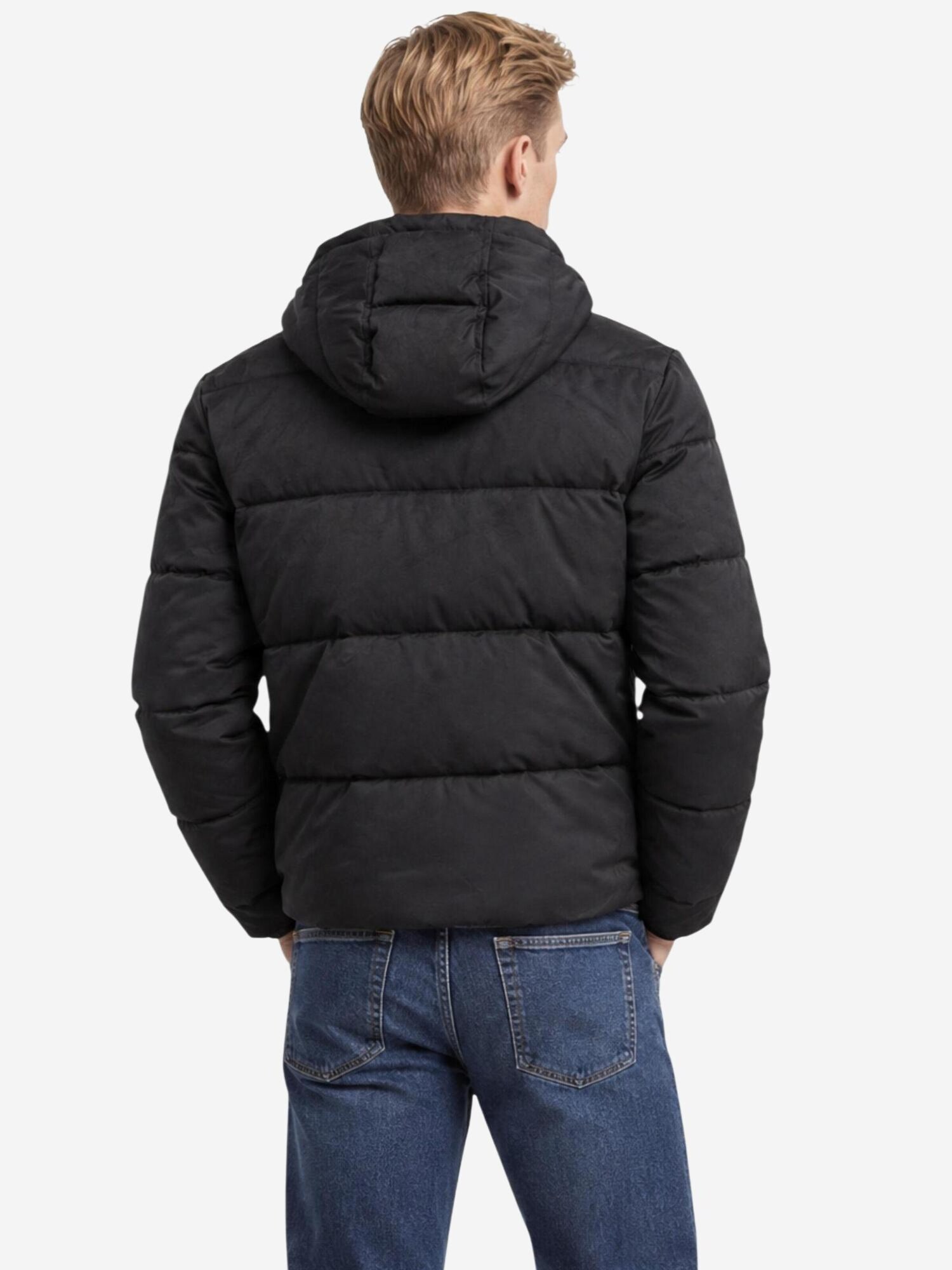 GUESS Abrigo de invierno 'SUEDE PUFFA JACKET M6BL36 W4148' negro – imagen 3