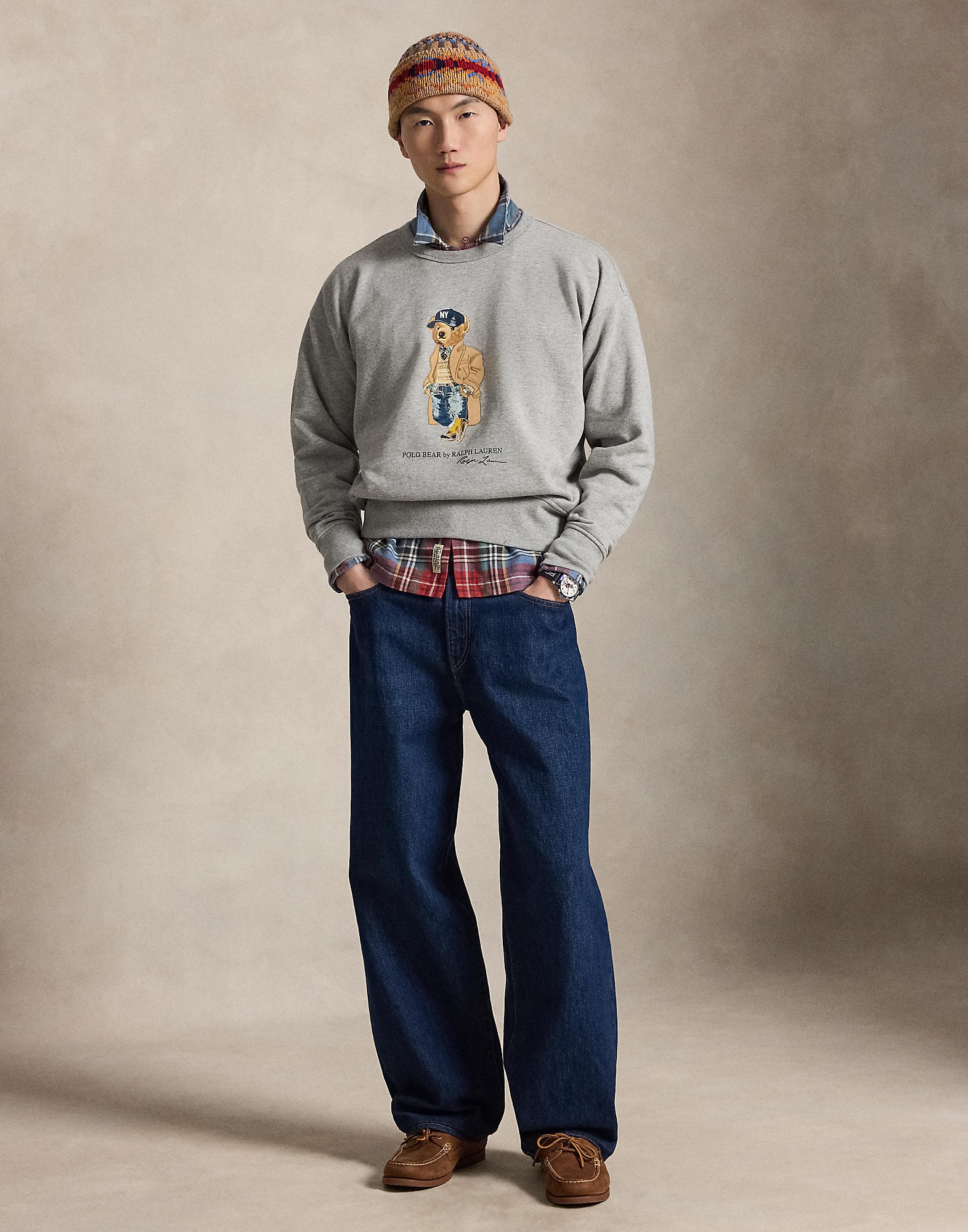 Polo Ralph Lauren Sudadera  beige / azul / gris moteado / negro – imagen 4