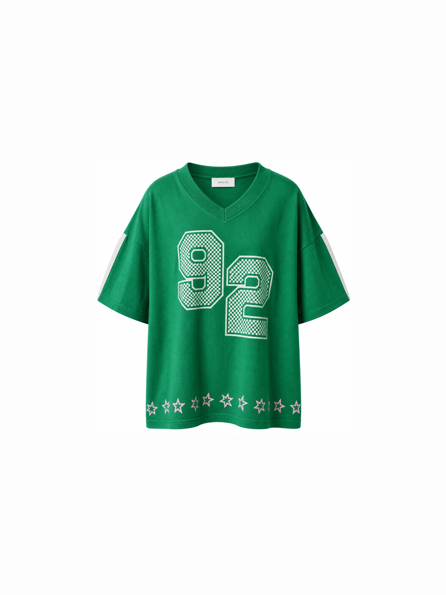 Kamila Šikl Tricou verde / alb