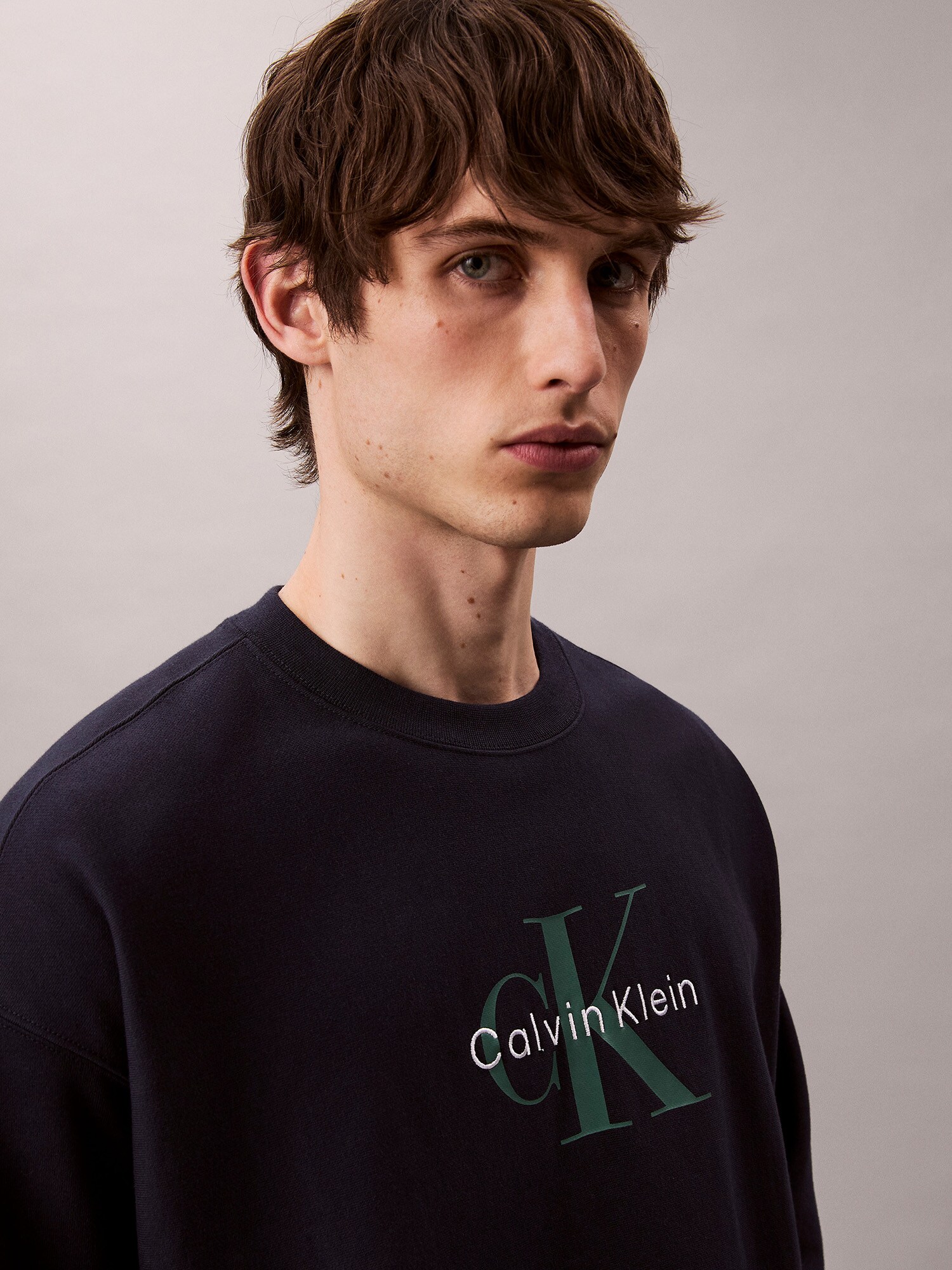 Calvin Klein Jeans Mikina námornícka modrá / mätová / biela (obrázok 6)