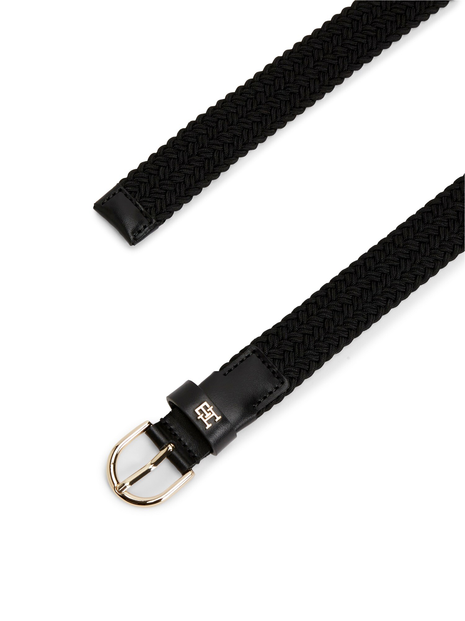 TOMMY HILFIGER Cinturón 'Essential TH Monogram Braided Elastic' negro – imagen 3
