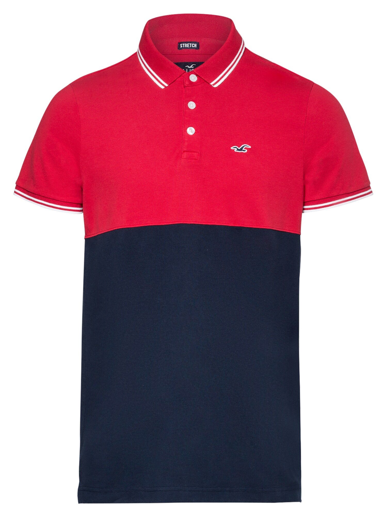HOLLISTER Marškinėliai  margai raudona / mėlyna / balta