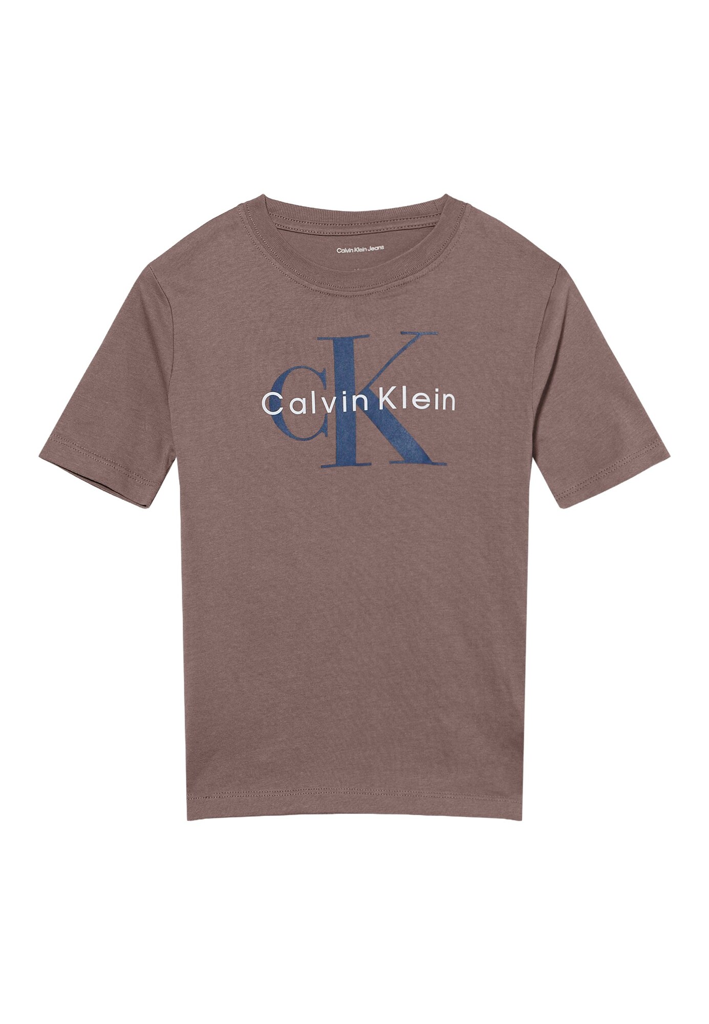 Calvin Klein Jeans Majica plava / smeđa / bijela