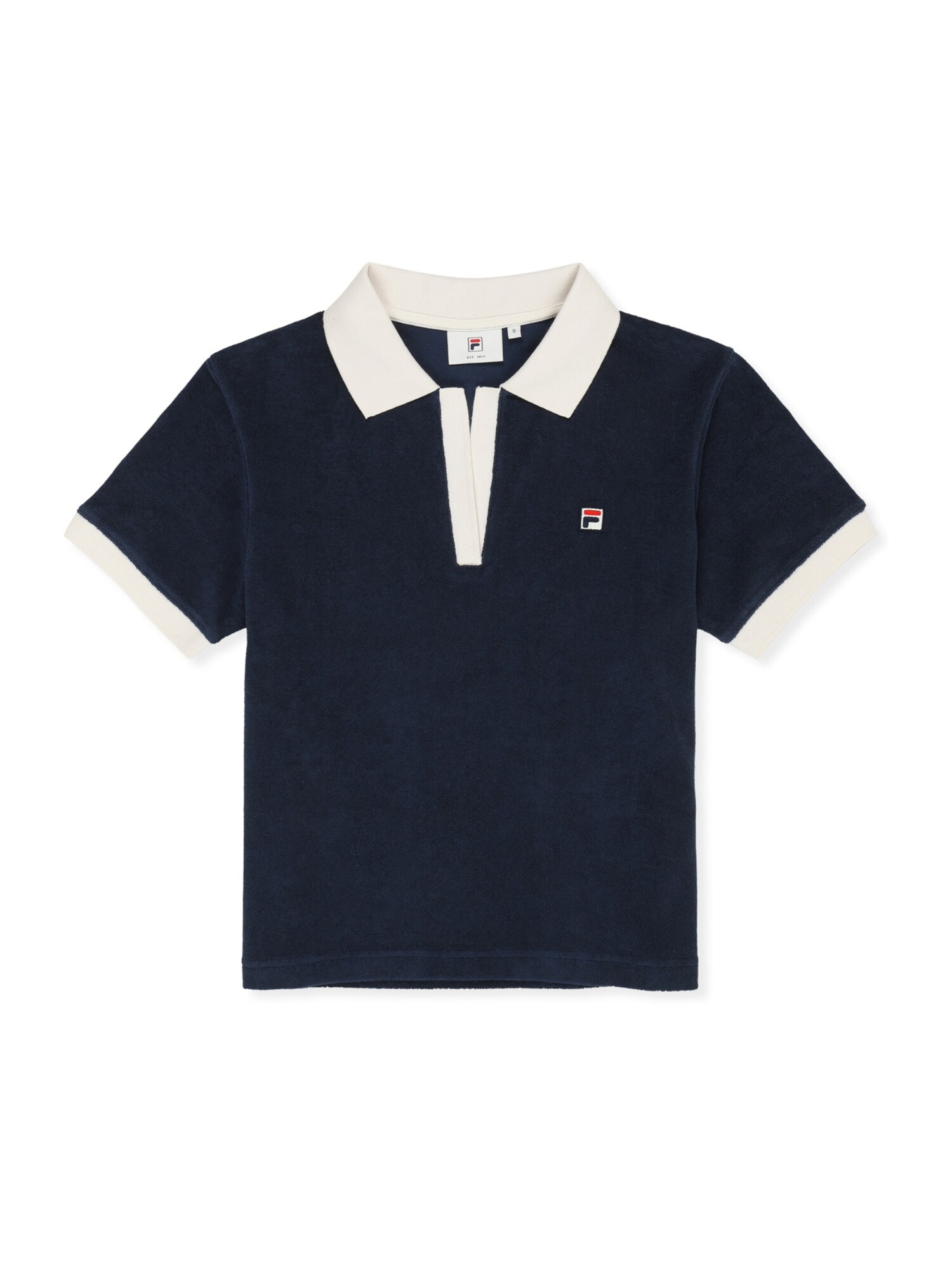 FILA Camiseta 'BELFORT relaxed johnny collar towelling top'  azul – imagen 4