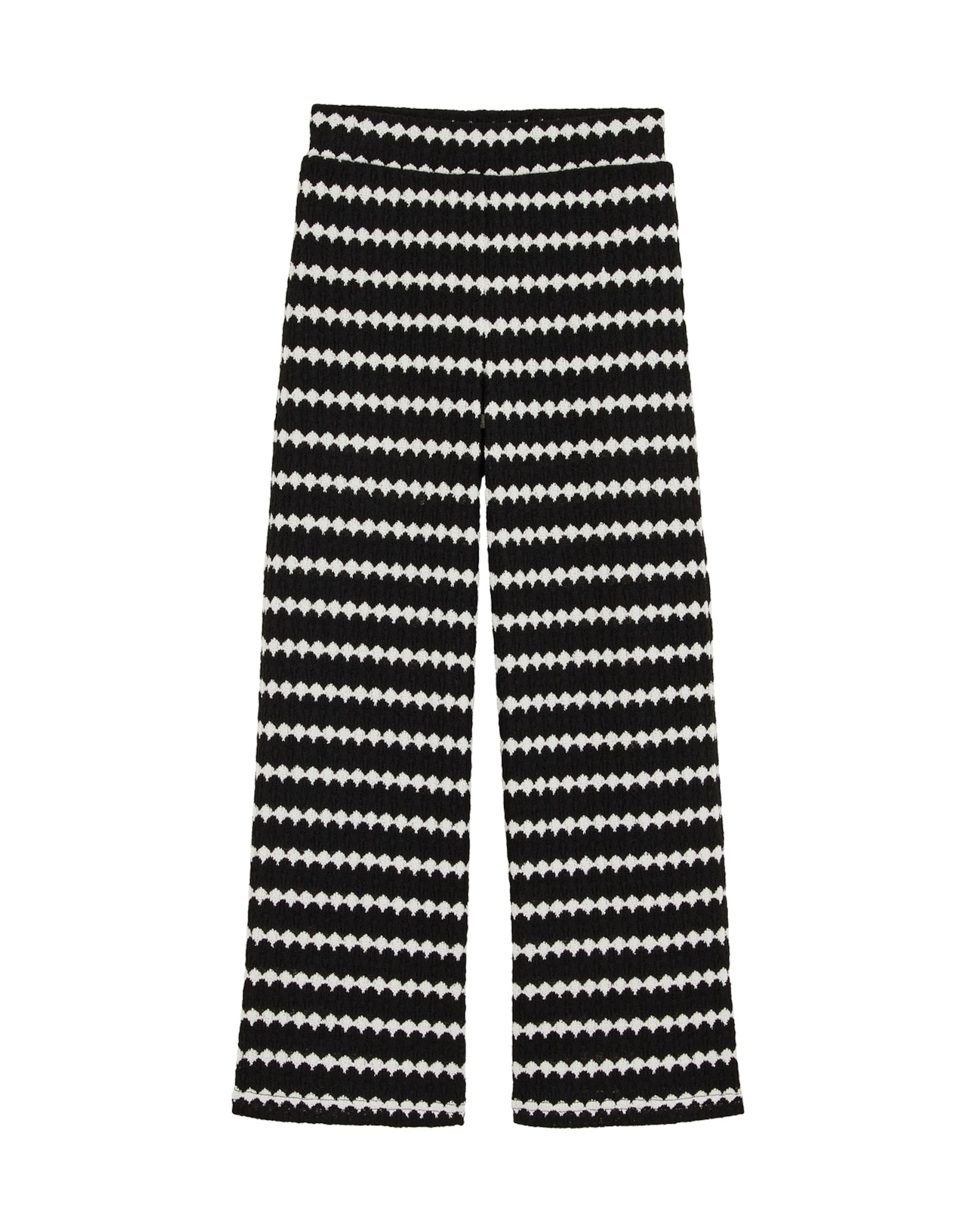 WE Fashion Nadrág  fekete / fehér akciós termékkép 1