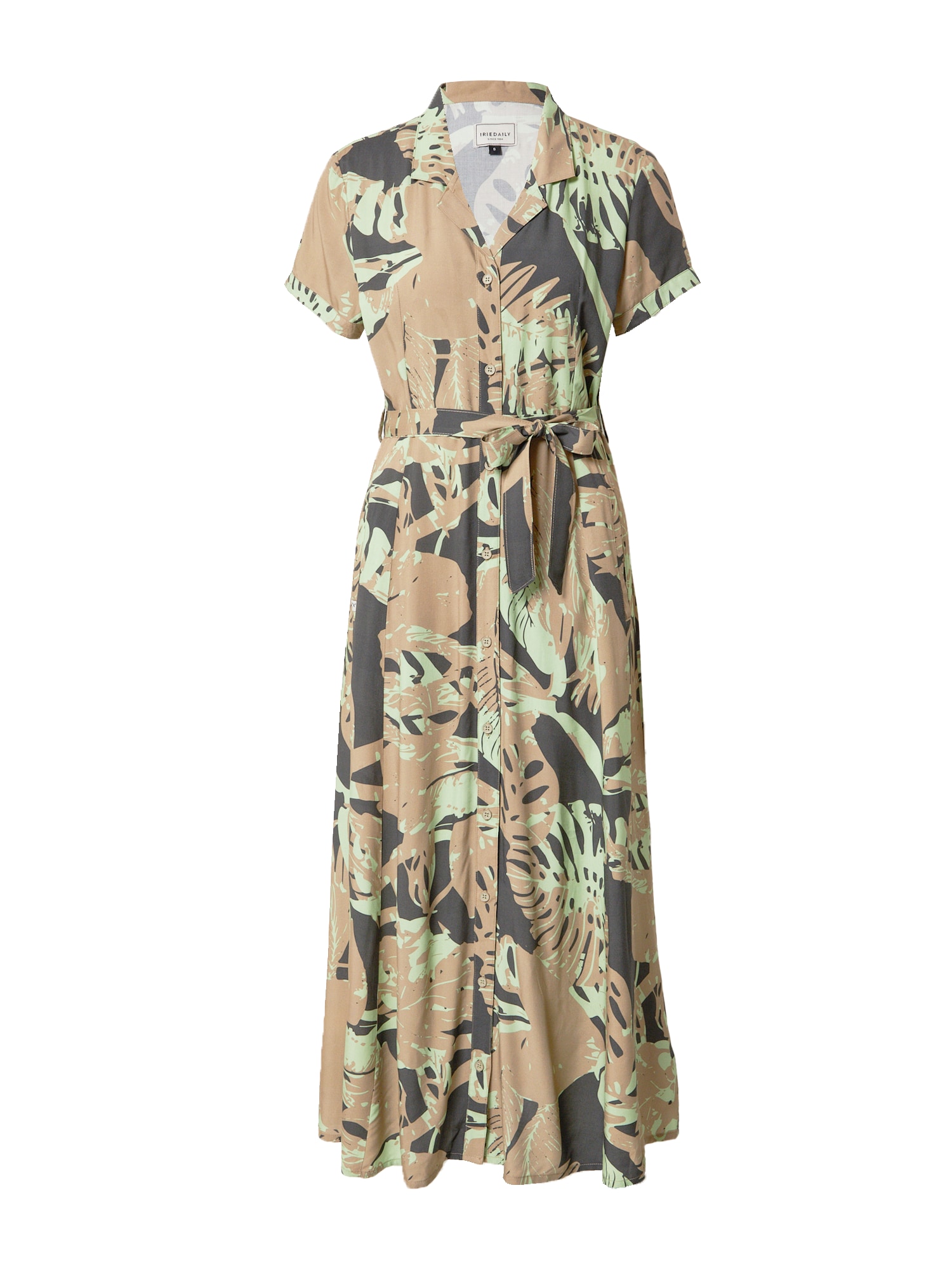Iriedaily Vestidos camiseiros  cinzento escuro / cáqui / cana / preto