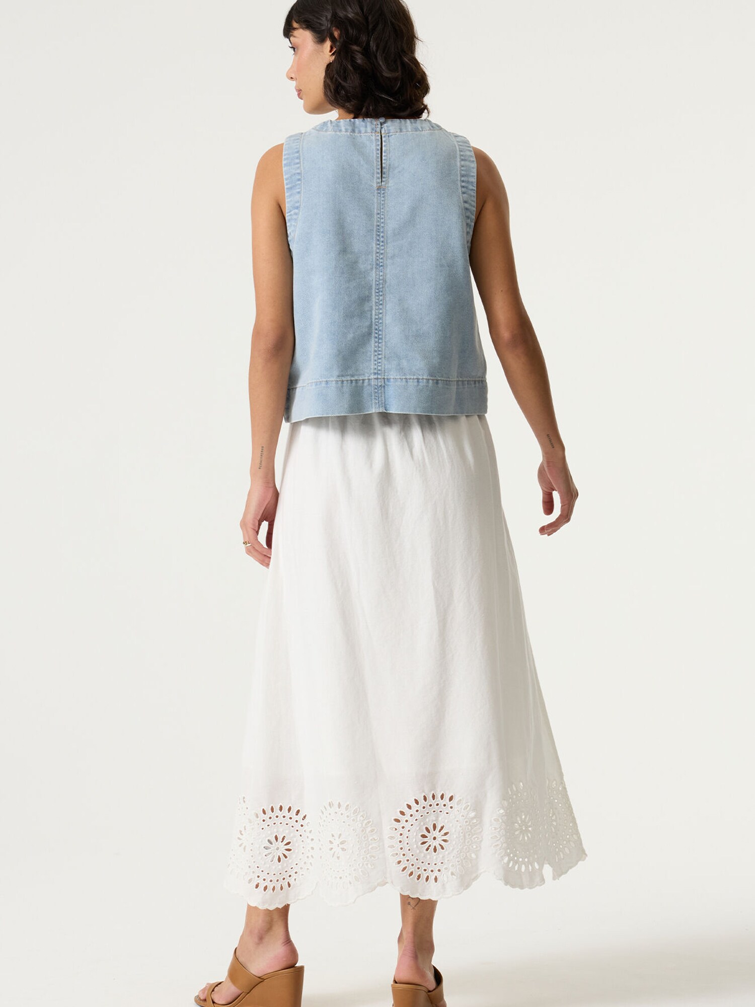 GARCIA Top  modrá denim (obrázok 3)