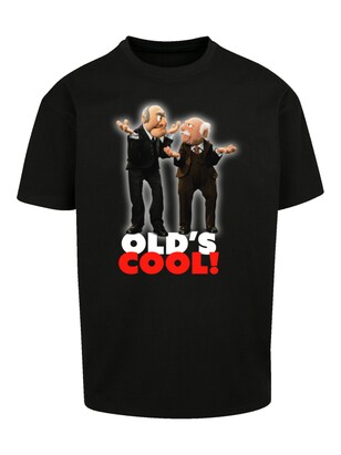 F4NT4STIC Shirt ‘Disney Muppets Waldorf & Statler Old’s Cool’ Gemengde kleuren / Zwart