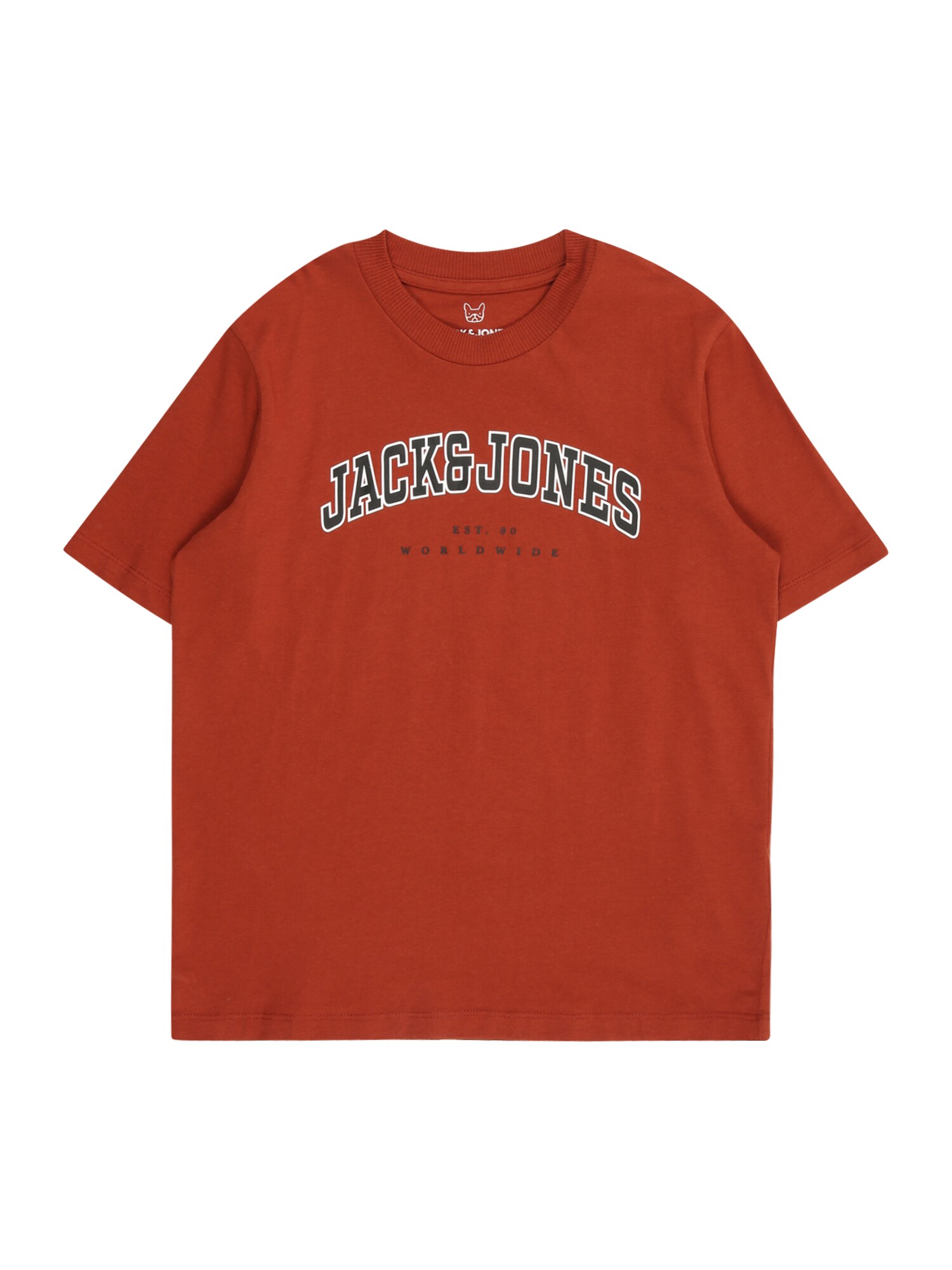 Jack & Jones Junior Póló 'JJECALEB'  rozsdabarna / fekete / fehér akciós termékkép 1