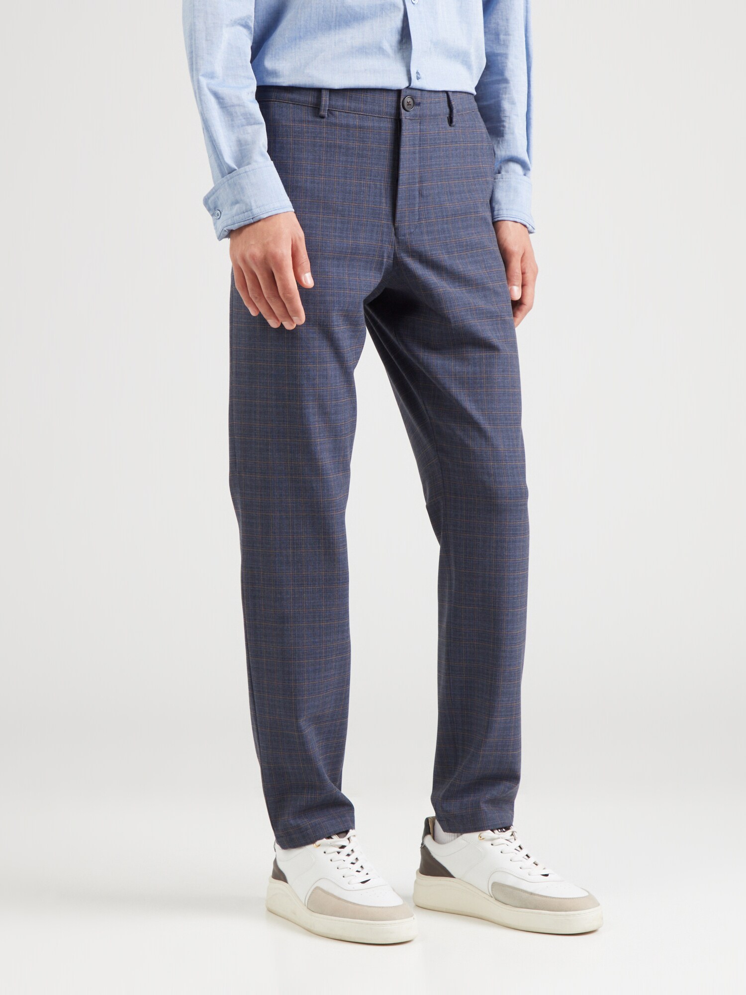 SELECTED HOMME Chino nadrág 'SLHRobert'  tengerészkék / barna termék 2. képe