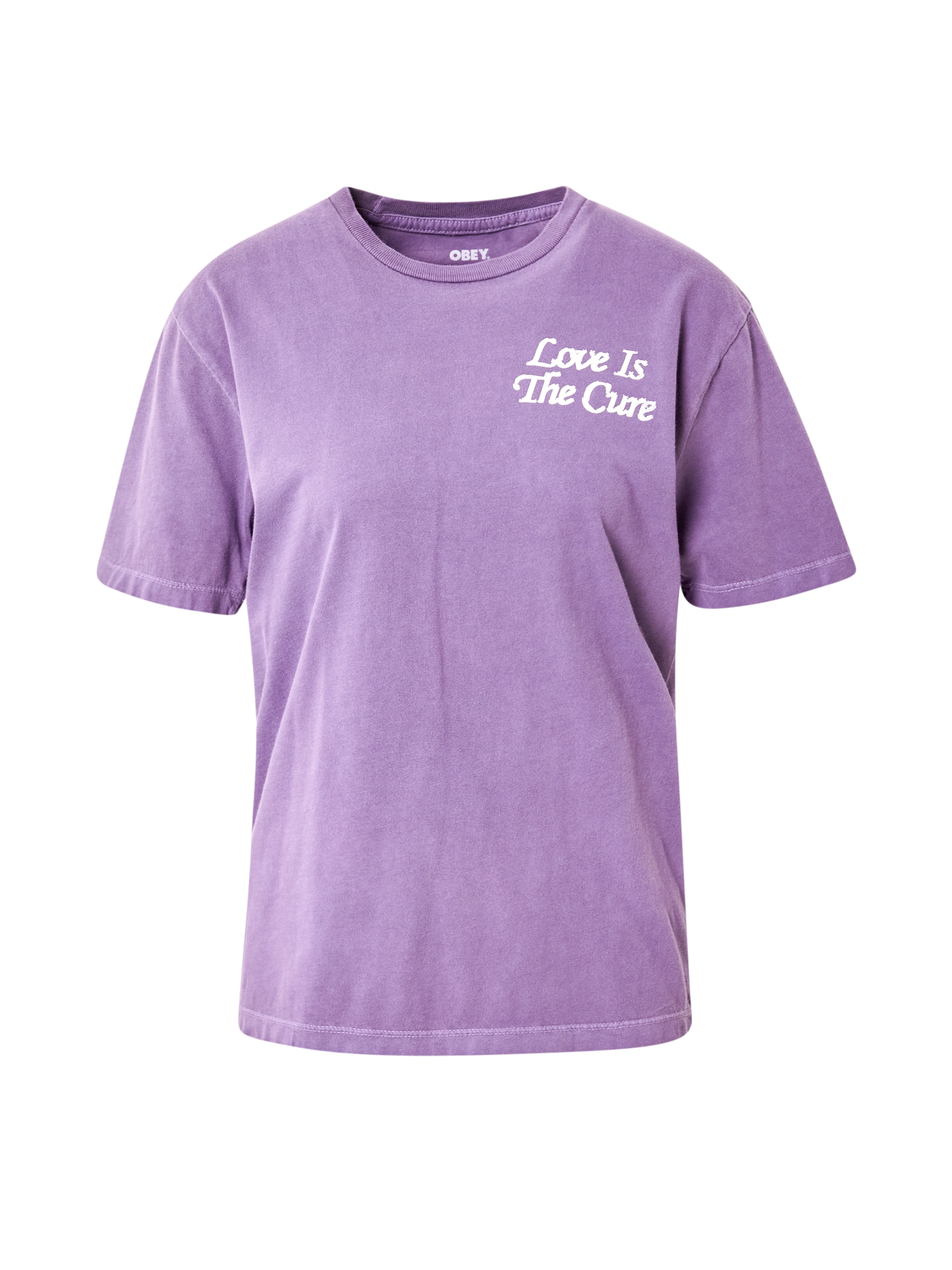 Obey Marškinėliai 'CHOICE' šviesiai violetinė / balta