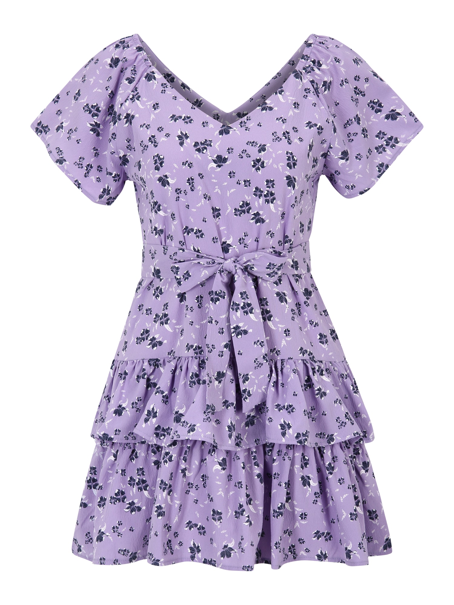 Trendyol Petite Suknelė slyvų spalva / šviesiai violetinė / balta