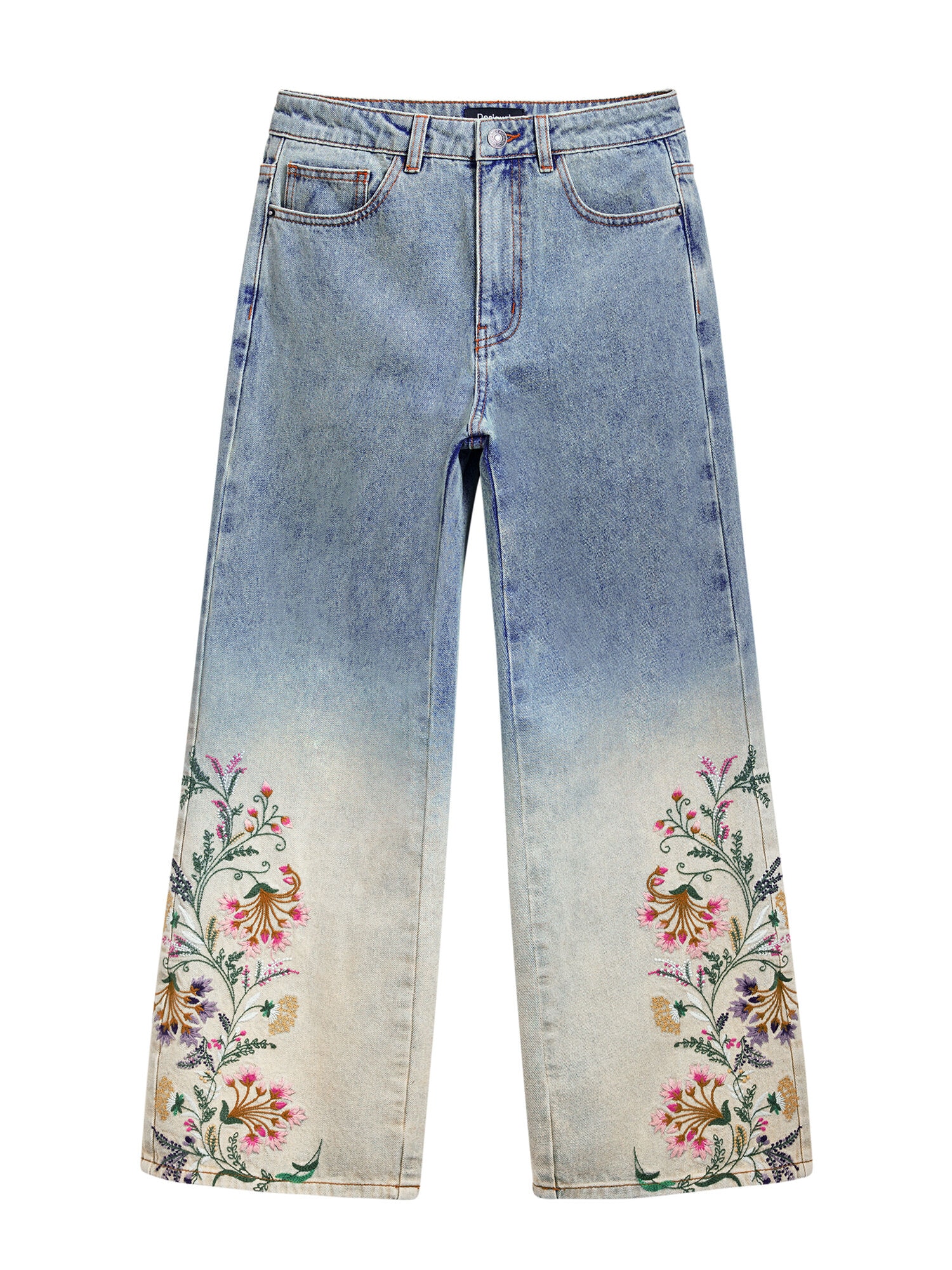 Desigual Jeans  albastru / maro / verde / roz