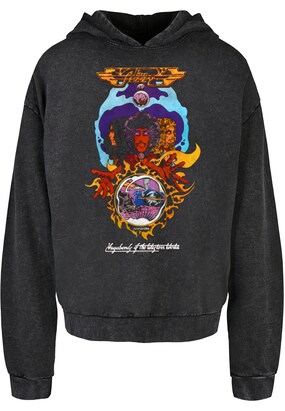 Merchcode Sweatshirt ‘Thin Lizzy – Vagabonds’ Violetblauw / Oranje / Rood / Zwart