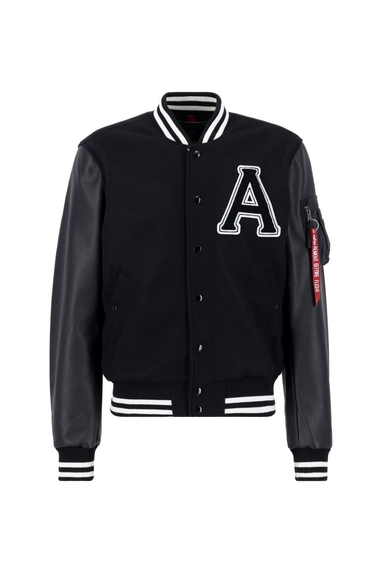 ALPHA INDUSTRIES Prechodná bunda  čierna / biela