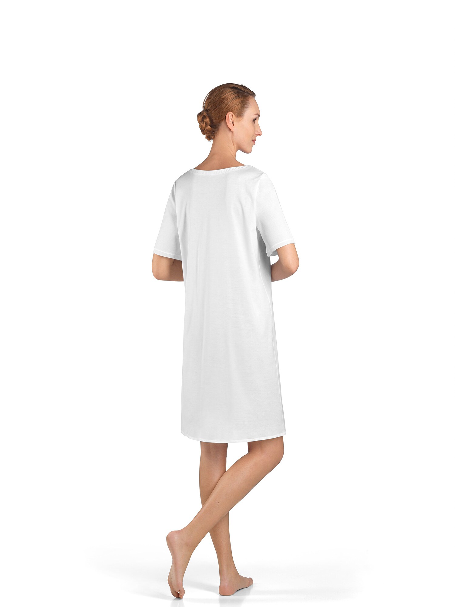 Thumbnail - Hanro Kurzarm Nachthemd  Cotton Deluxe 90cm