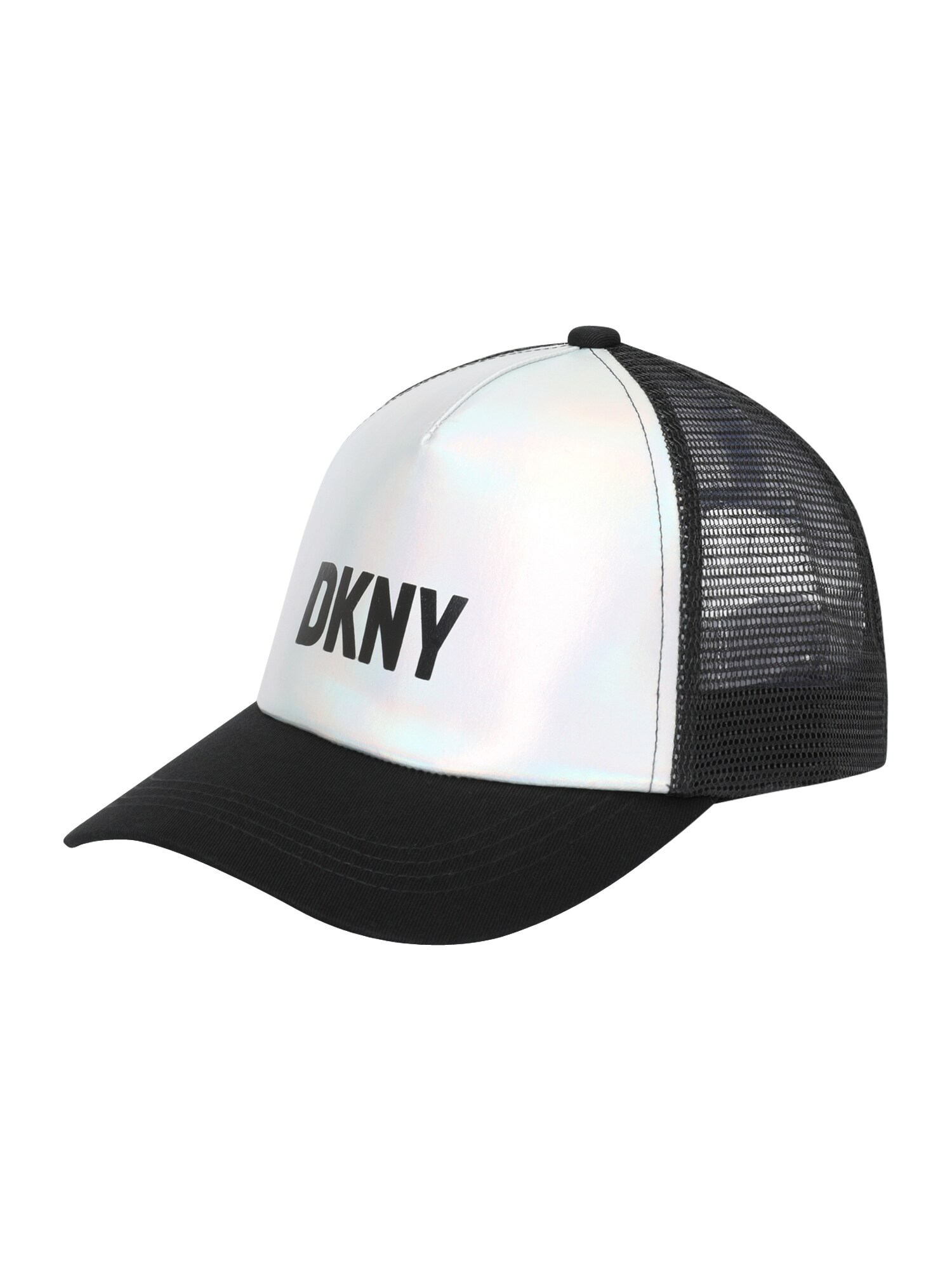 DKNY Шапка с периферия  черно / бяло