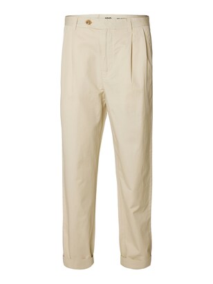 Selected Homme Bandplooibroek ‘ADAM’ Beige