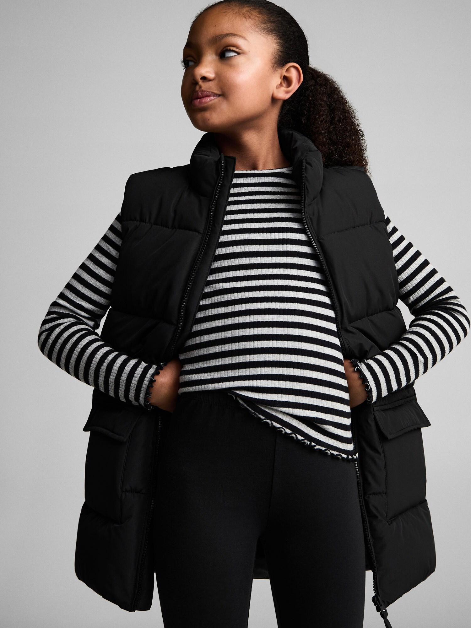 MANGO KIDS Mellény 'LOLITA'  fekete termék 2. képe