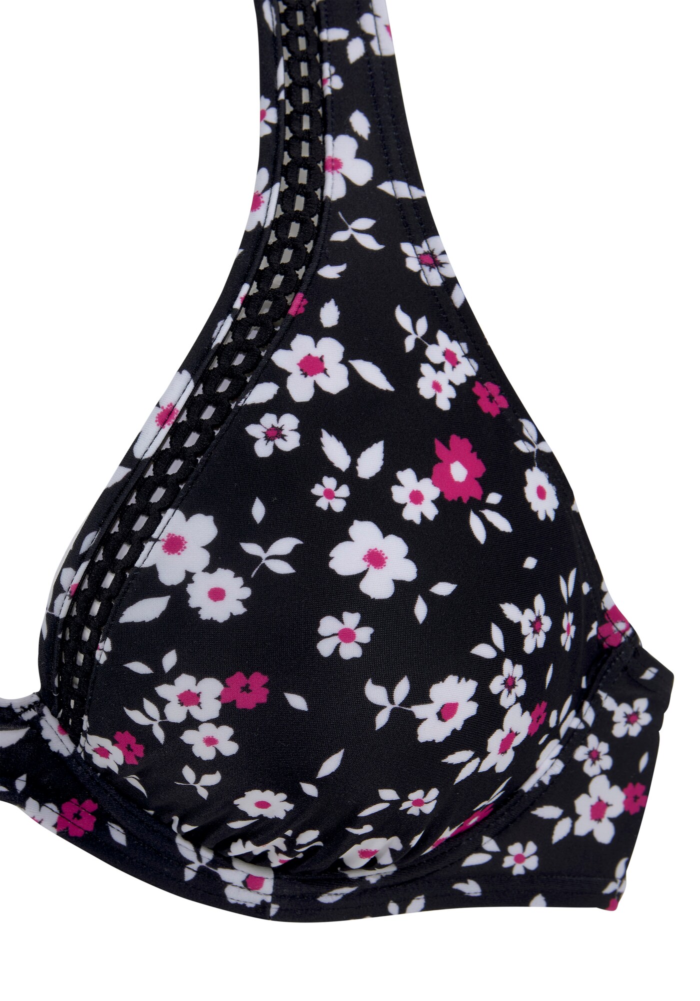 LASCANA Bikini  rózsaszín / fekete / fehér termék 2. képe