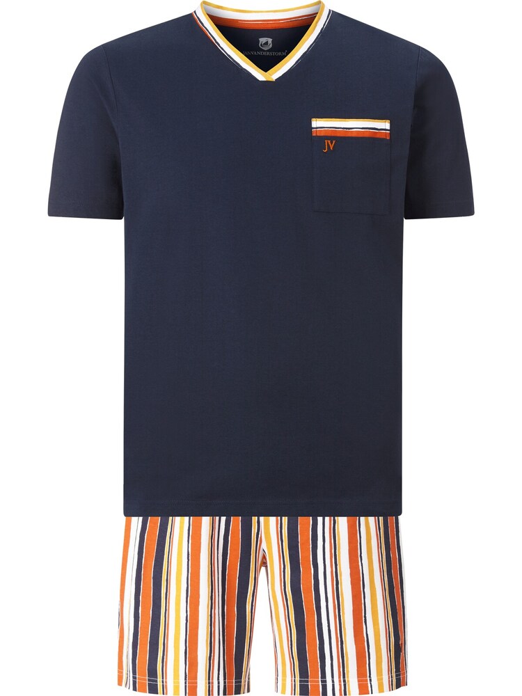 Jan Vanderstorm Kurzer Schlafanzug ' Fredstein ' Herren Größe 4XL dunkelblau