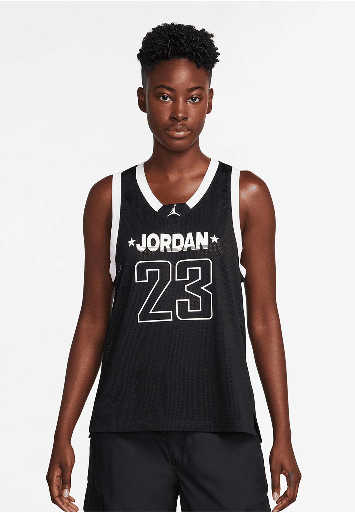 Jordan Sport top  negru / alb