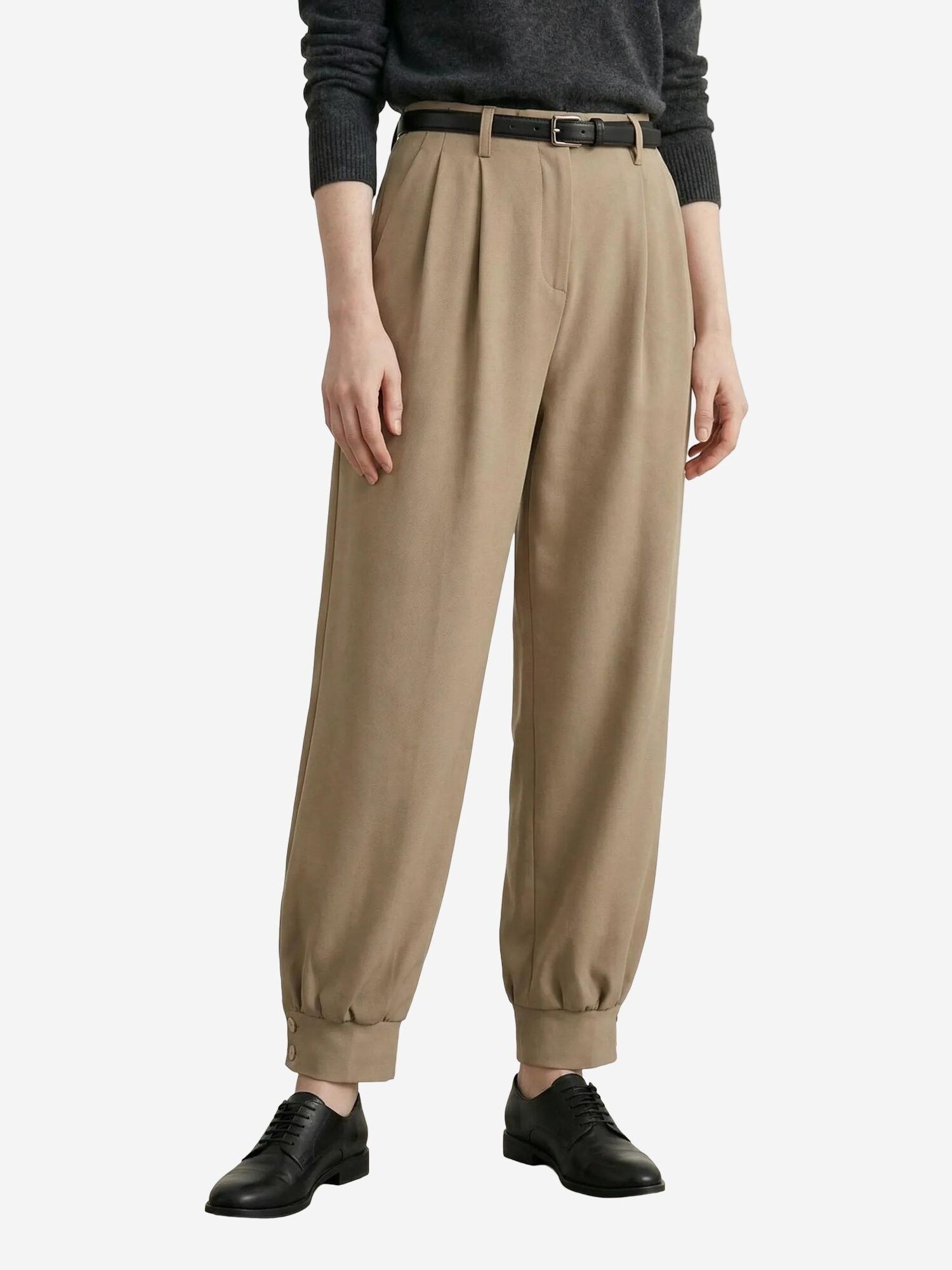 My fashion Hlače na crtu boja devine dlake (camel)