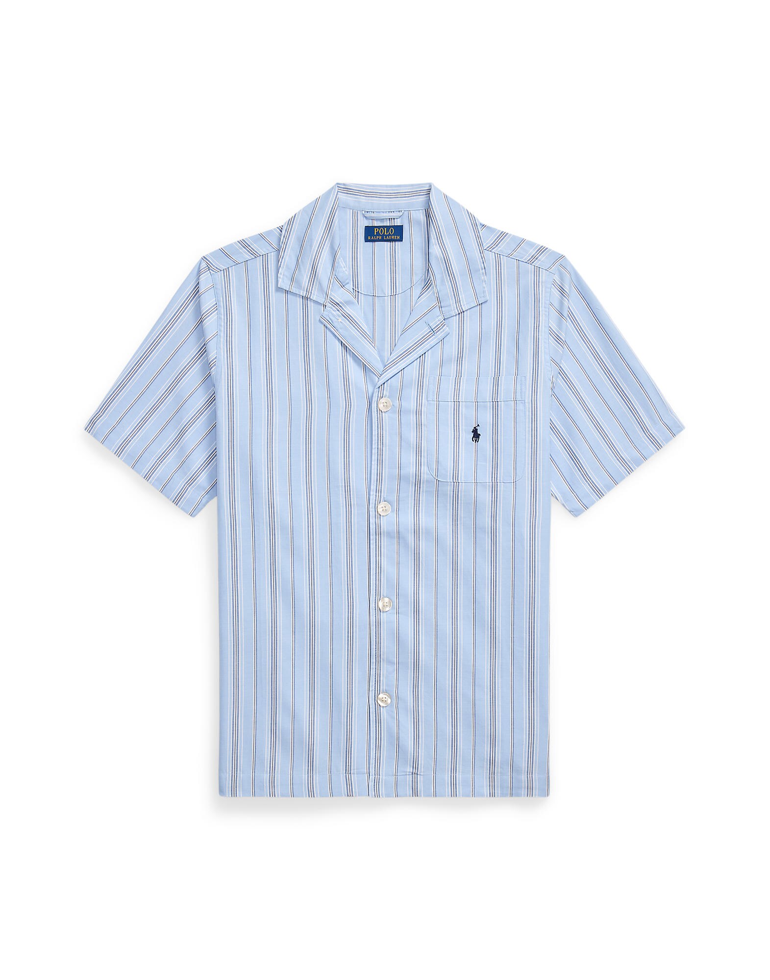Polo Ralph Lauren Pijama scurtă albastru deschis / albastru închis / negru / alb