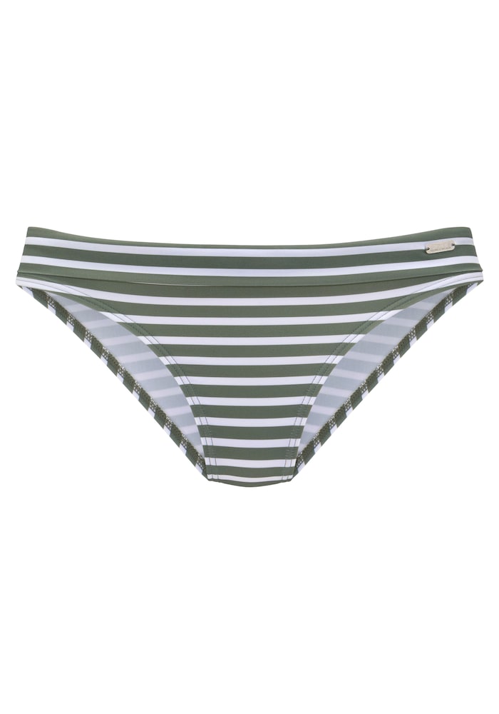 VENICE BEACH Bikinihose Damen Größe S/M dunkelgrün / offwhite