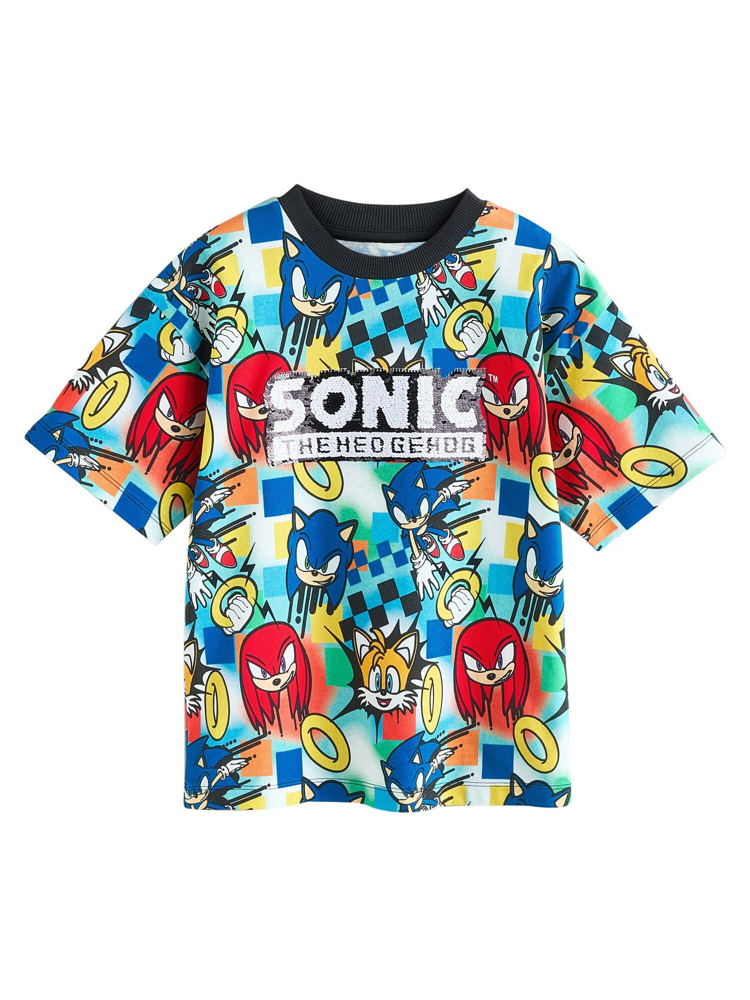 Next Póló 'Sonic'  kék / piros / fekete / fehér akciós termékkép 1