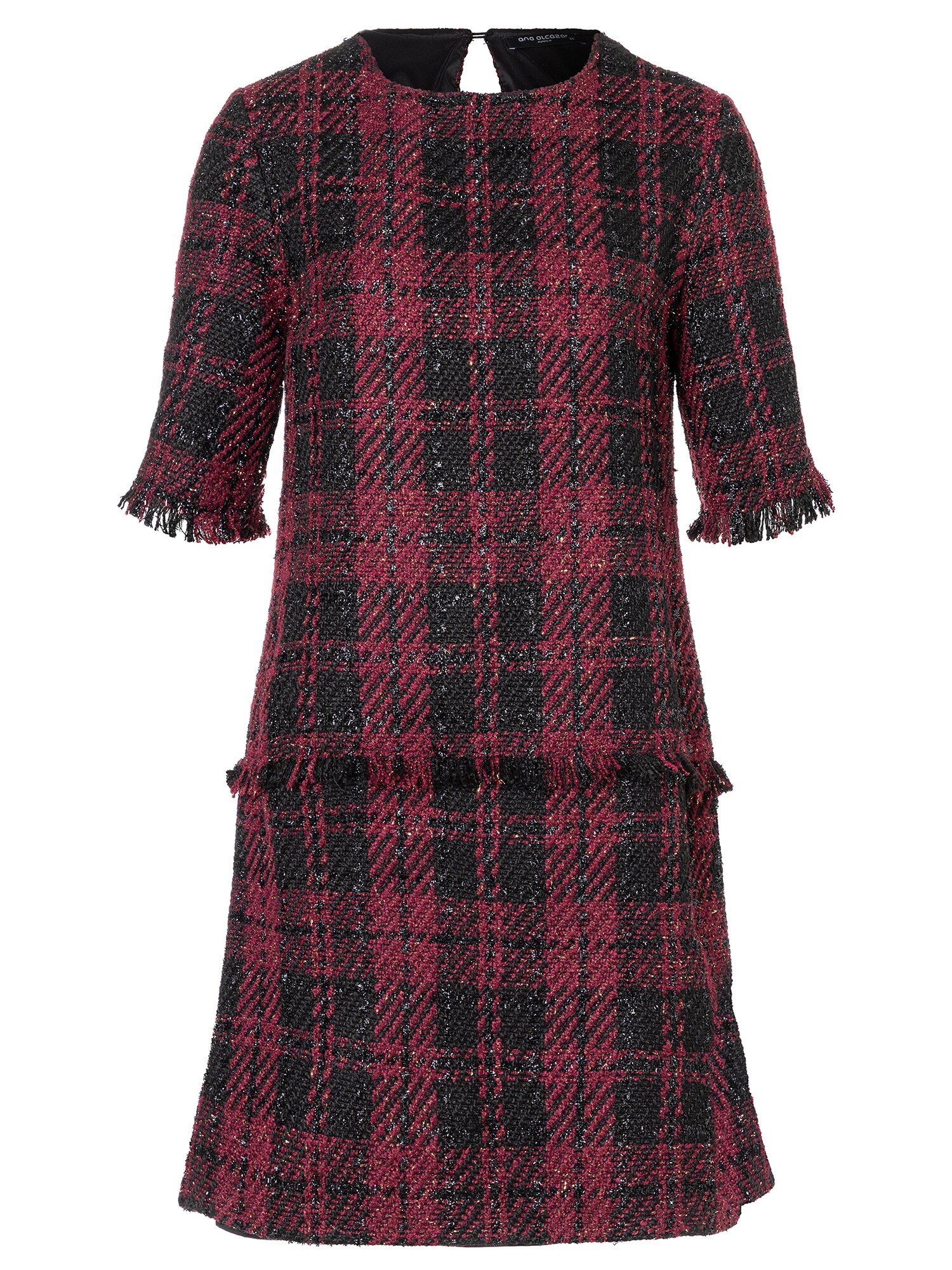 Ana Alcazar Jurk 'Abaty' Bordeaux / Zwart