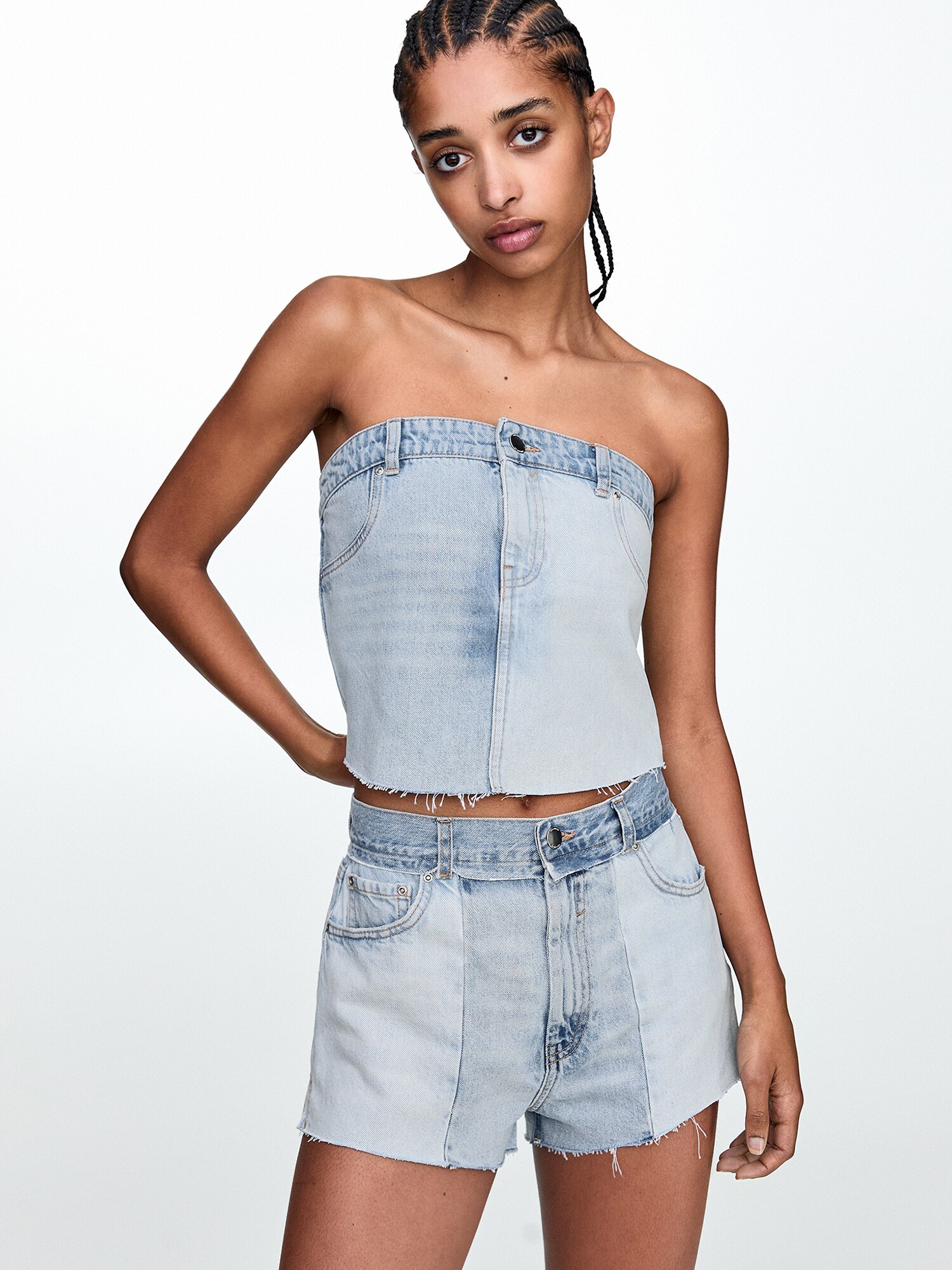 Pull&Bear Farmer  kék / világoskék termék 2. képe