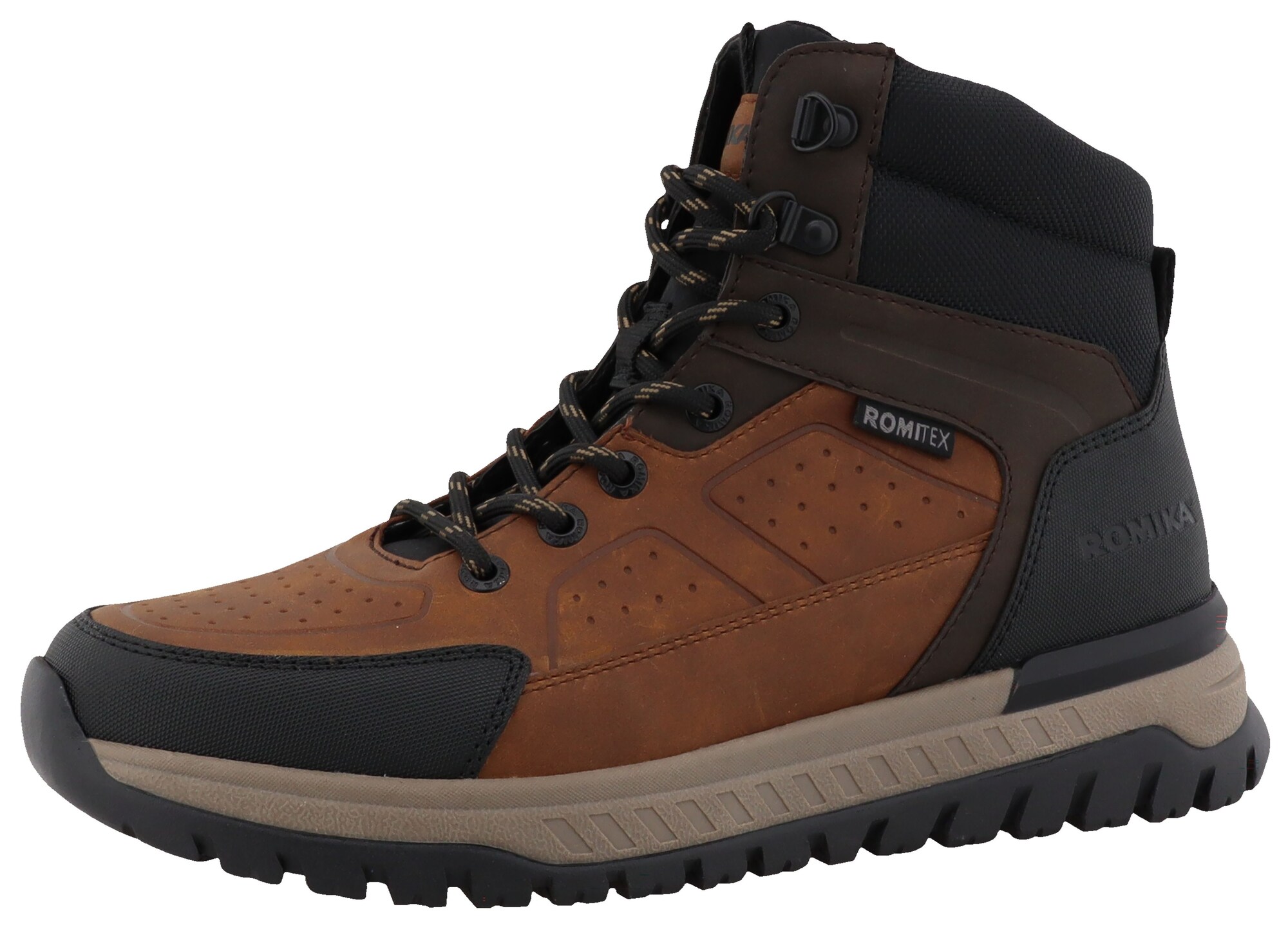 ROMIKA Botas con cordones  caramelo / negro