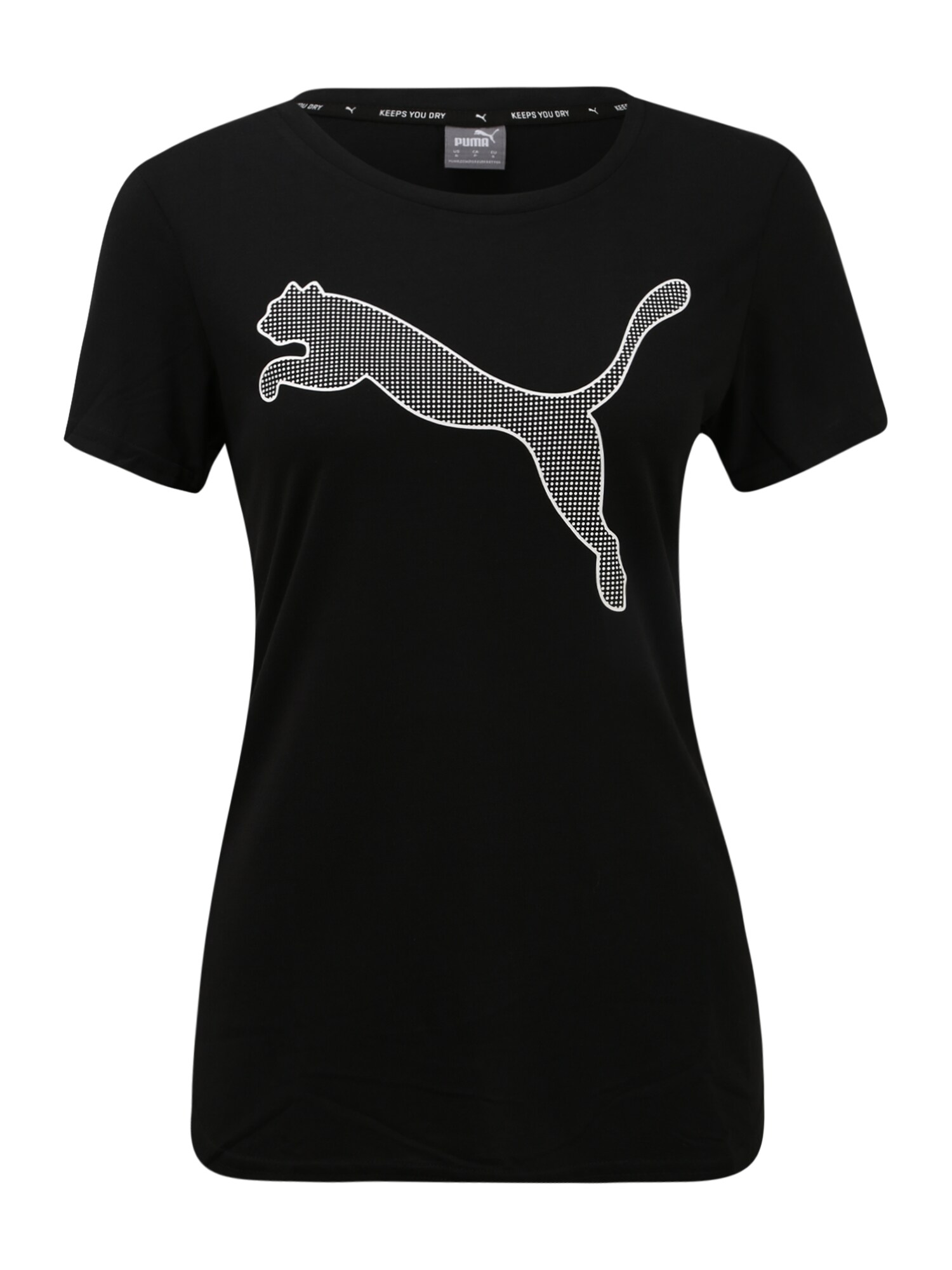 PUMA Sportiniai marškinėliai 'Evostripe'  juoda / balta