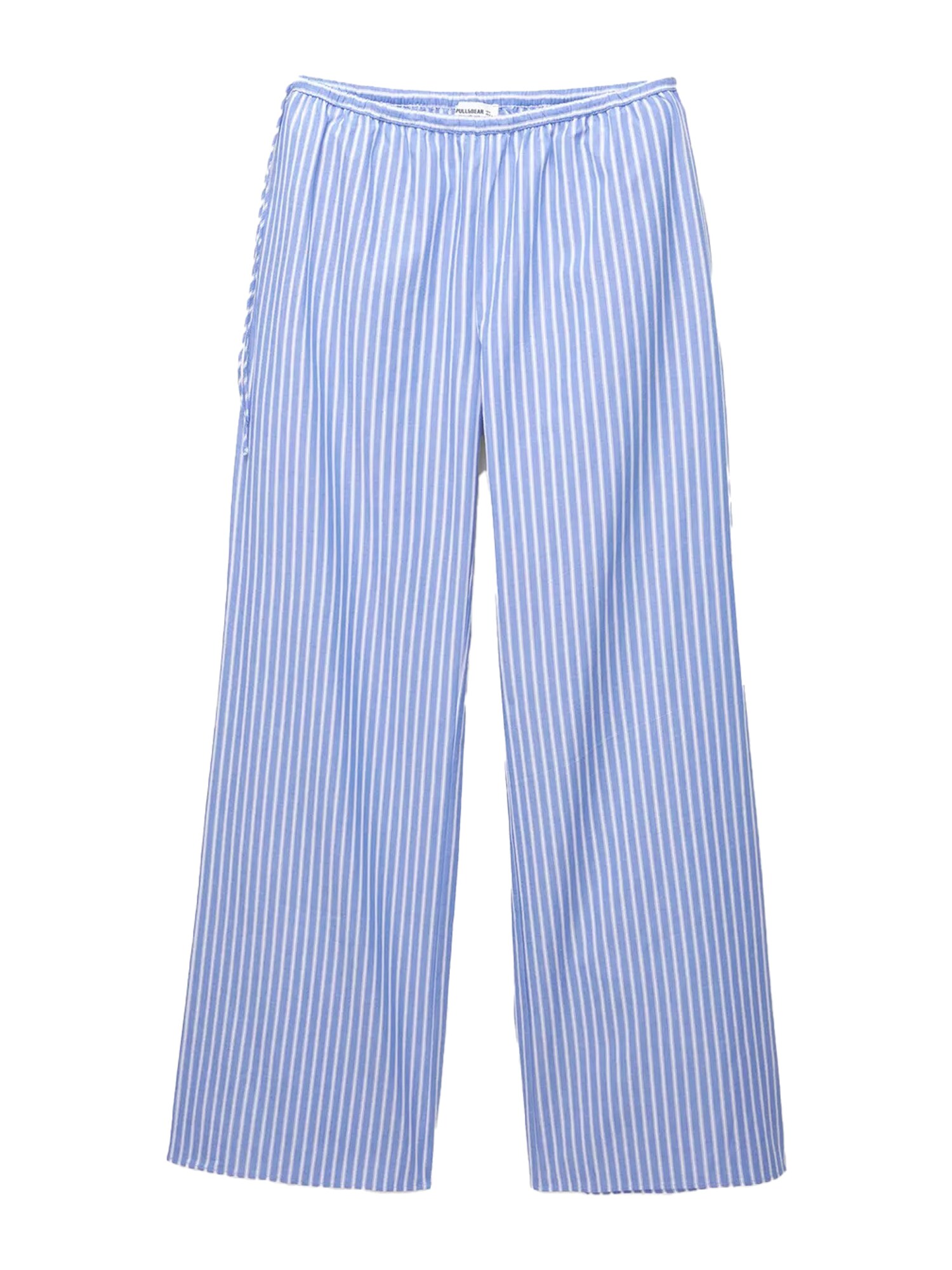 Pull&Bear Pantaloni  albastru denim / alb