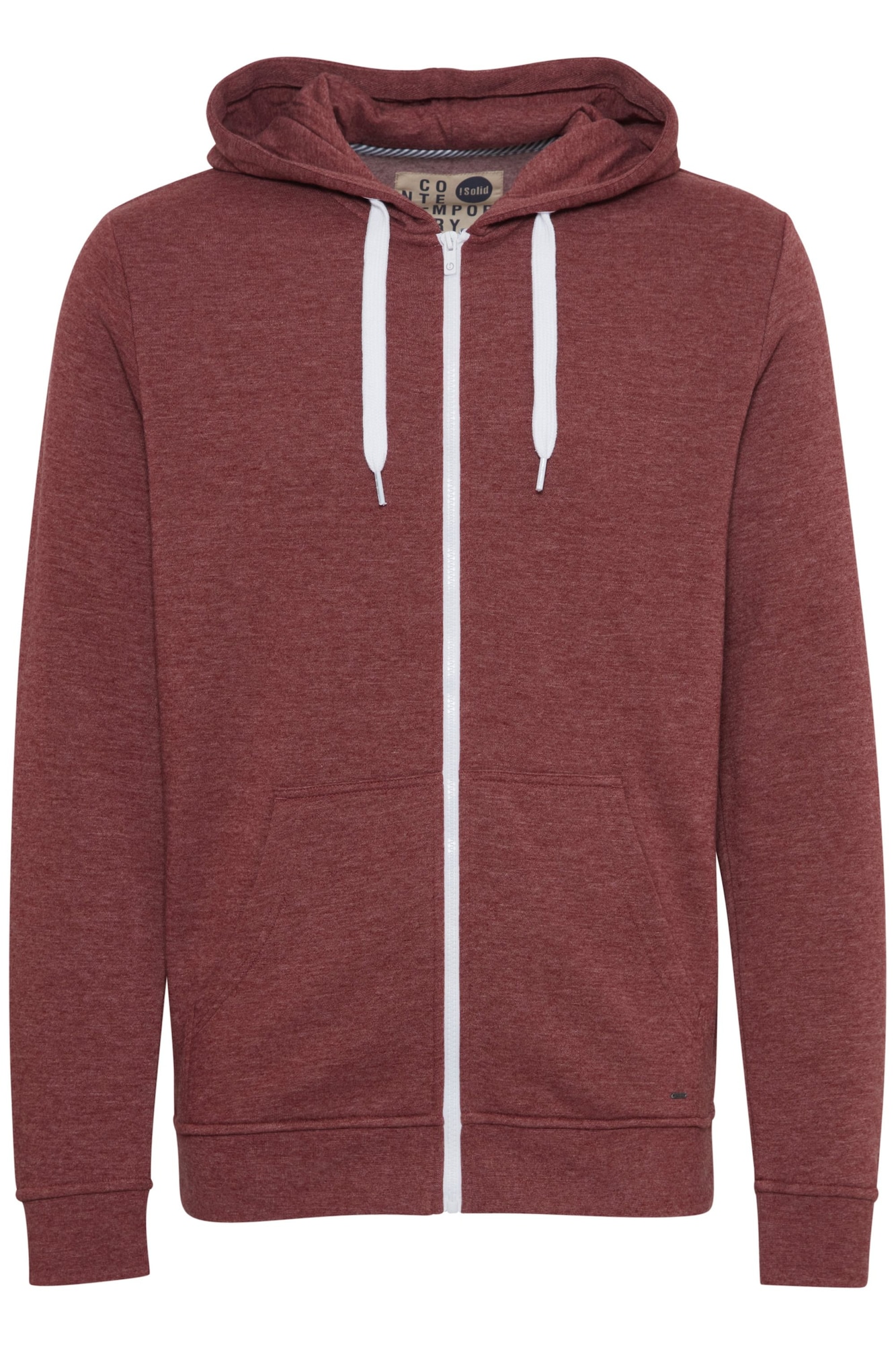 !Solid Sudadera con cremallera 'Olli'  rojo